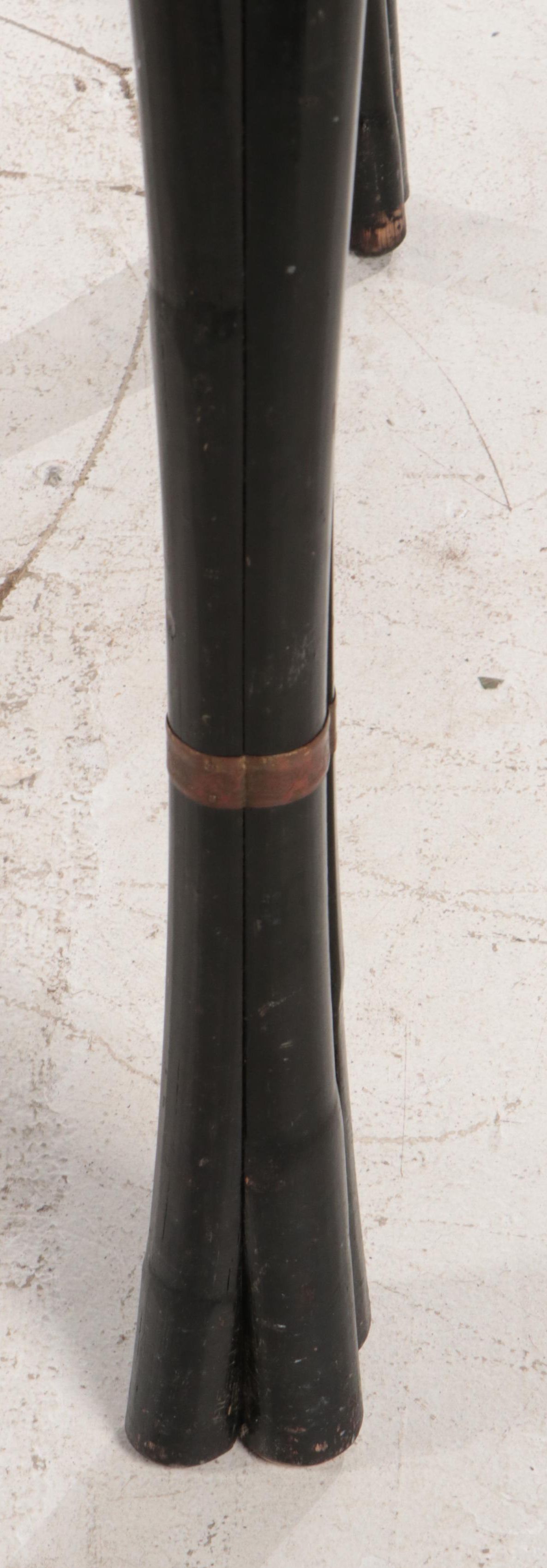 Herbert Ritts Tropitan Painted Bamboo and Vinyl Upholstered Dining Set, 1950s