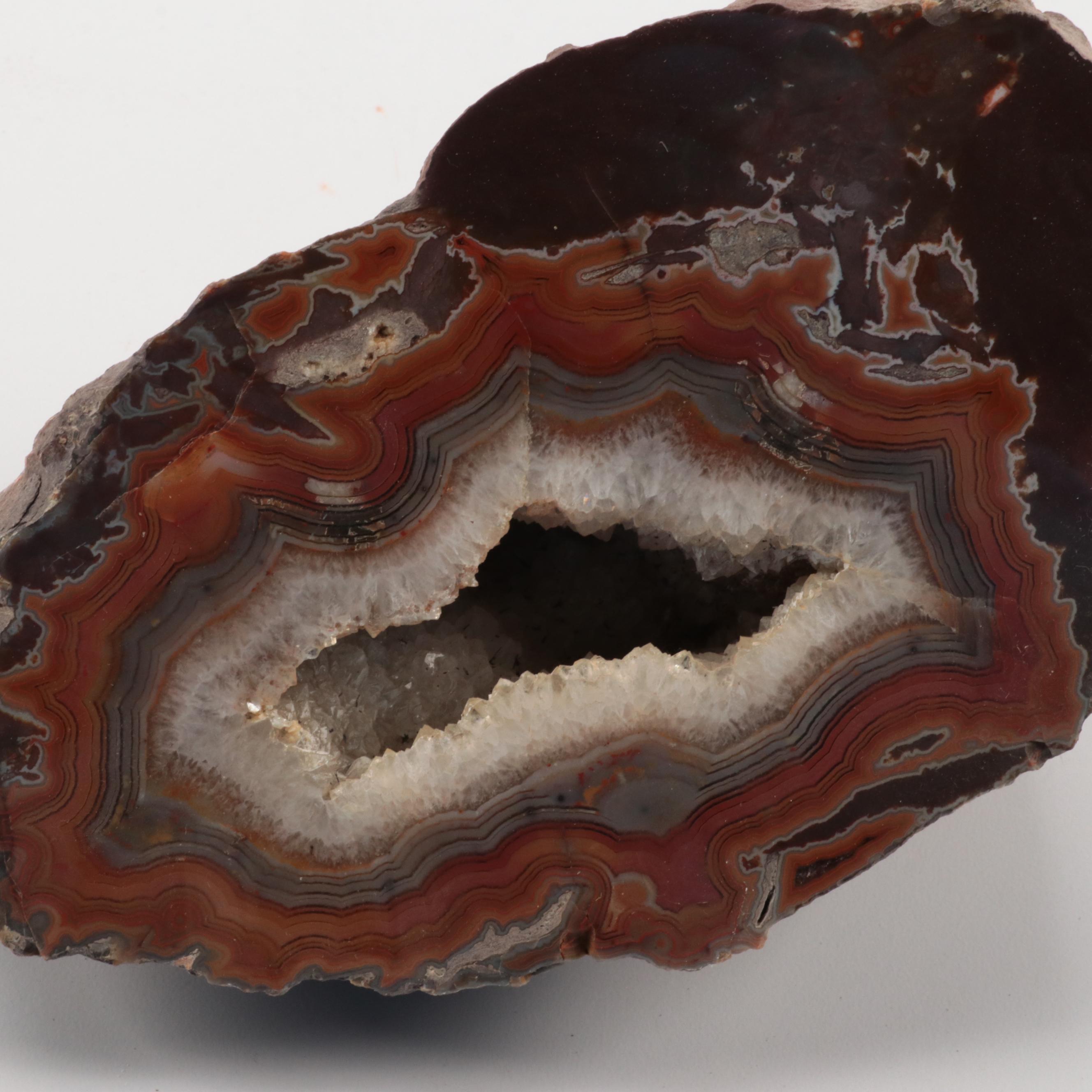 Sard and Banded Agate Geode Slabs
