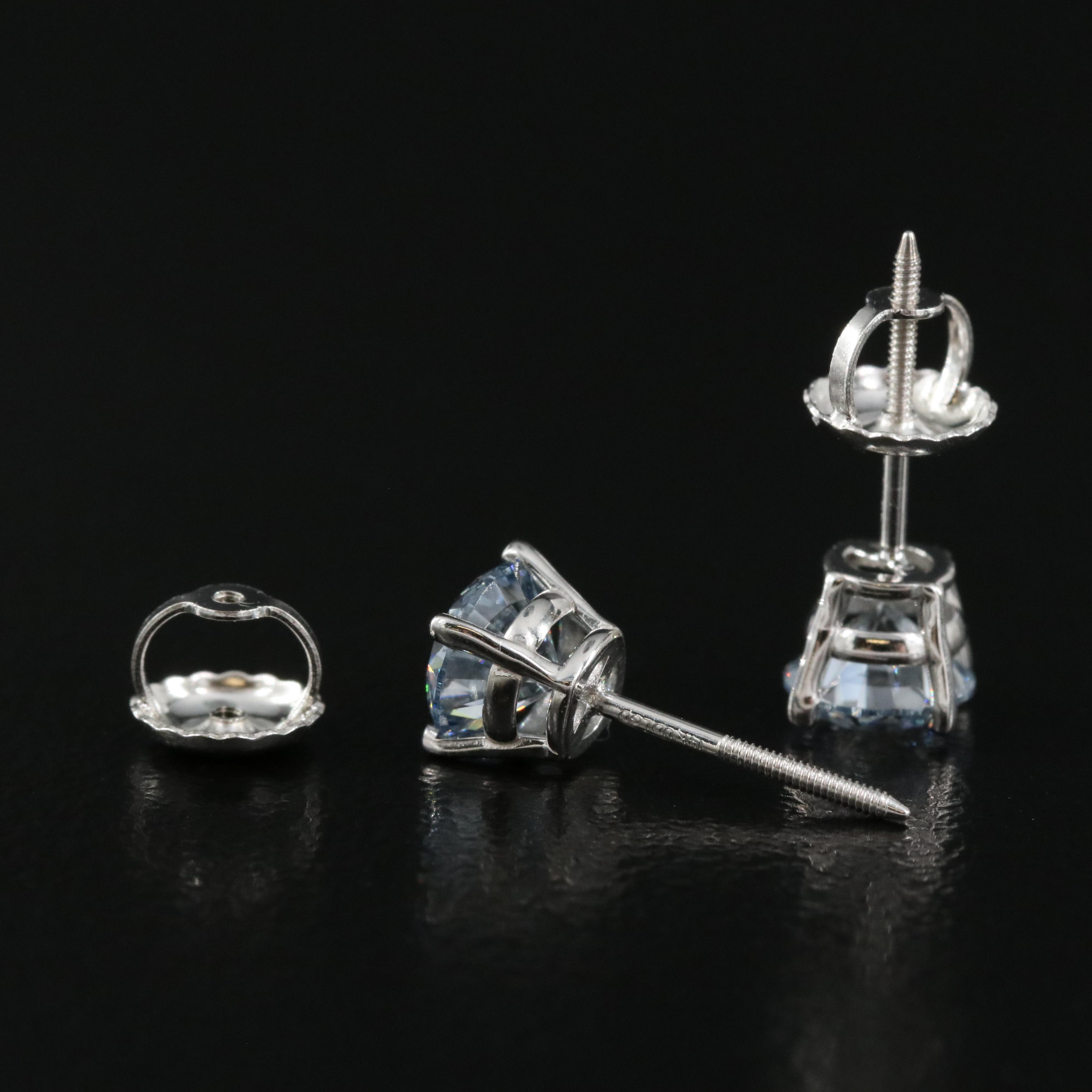 14K 1.09 CTW Lab Grown Diamond Stud Earrings