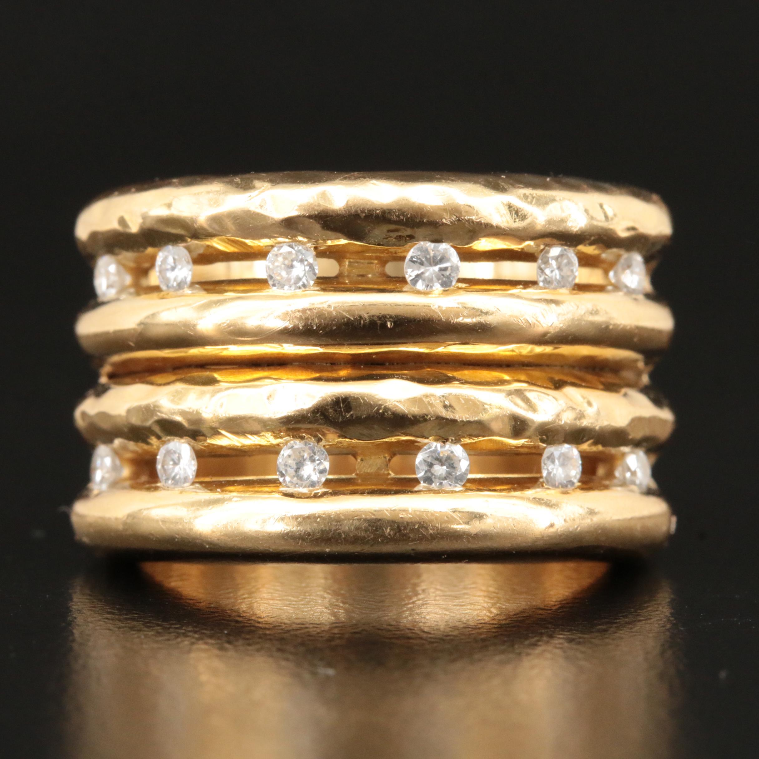 18K 0.40 CTW Diamond Multi-Row Band