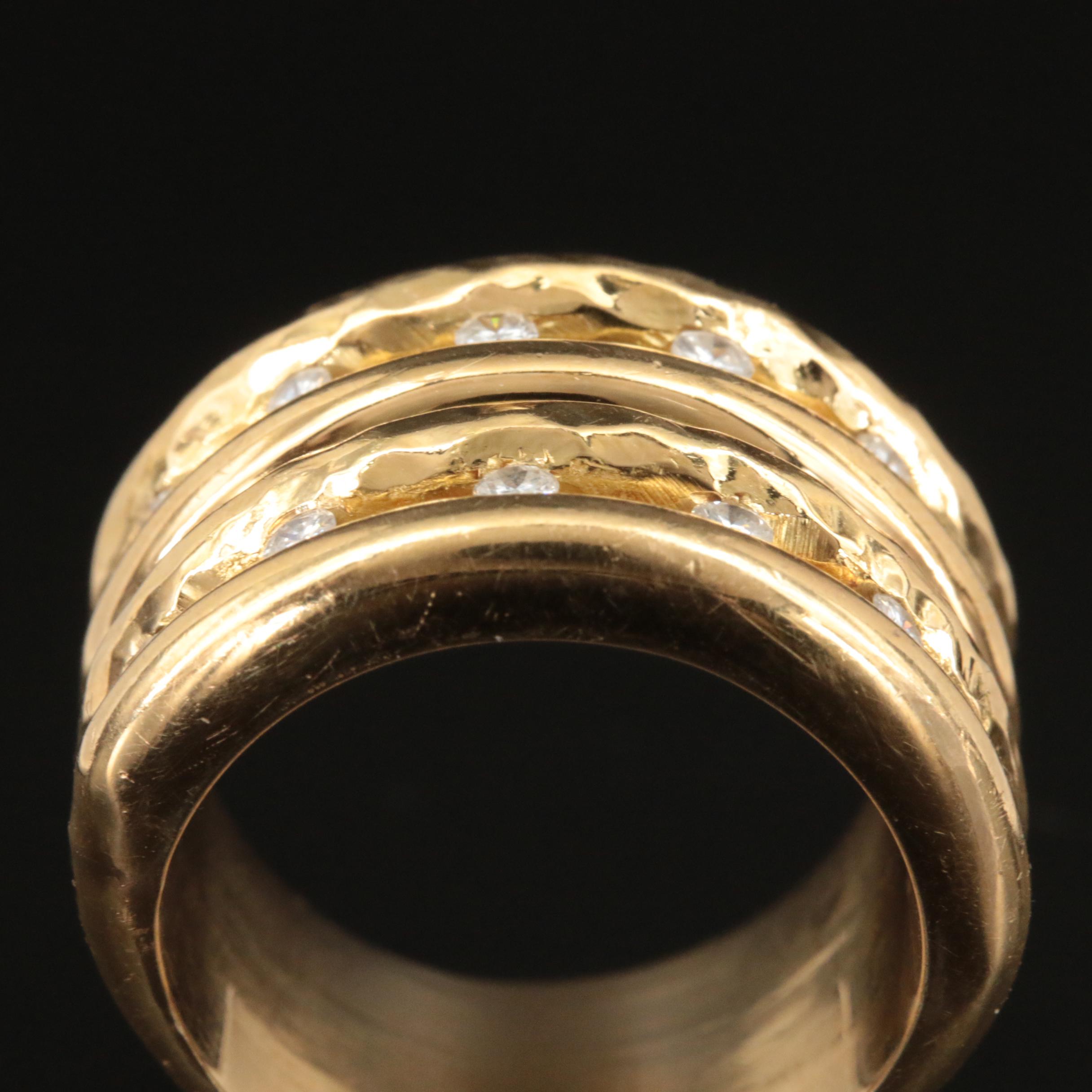 18K 0.40 CTW Diamond Multi-Row Band