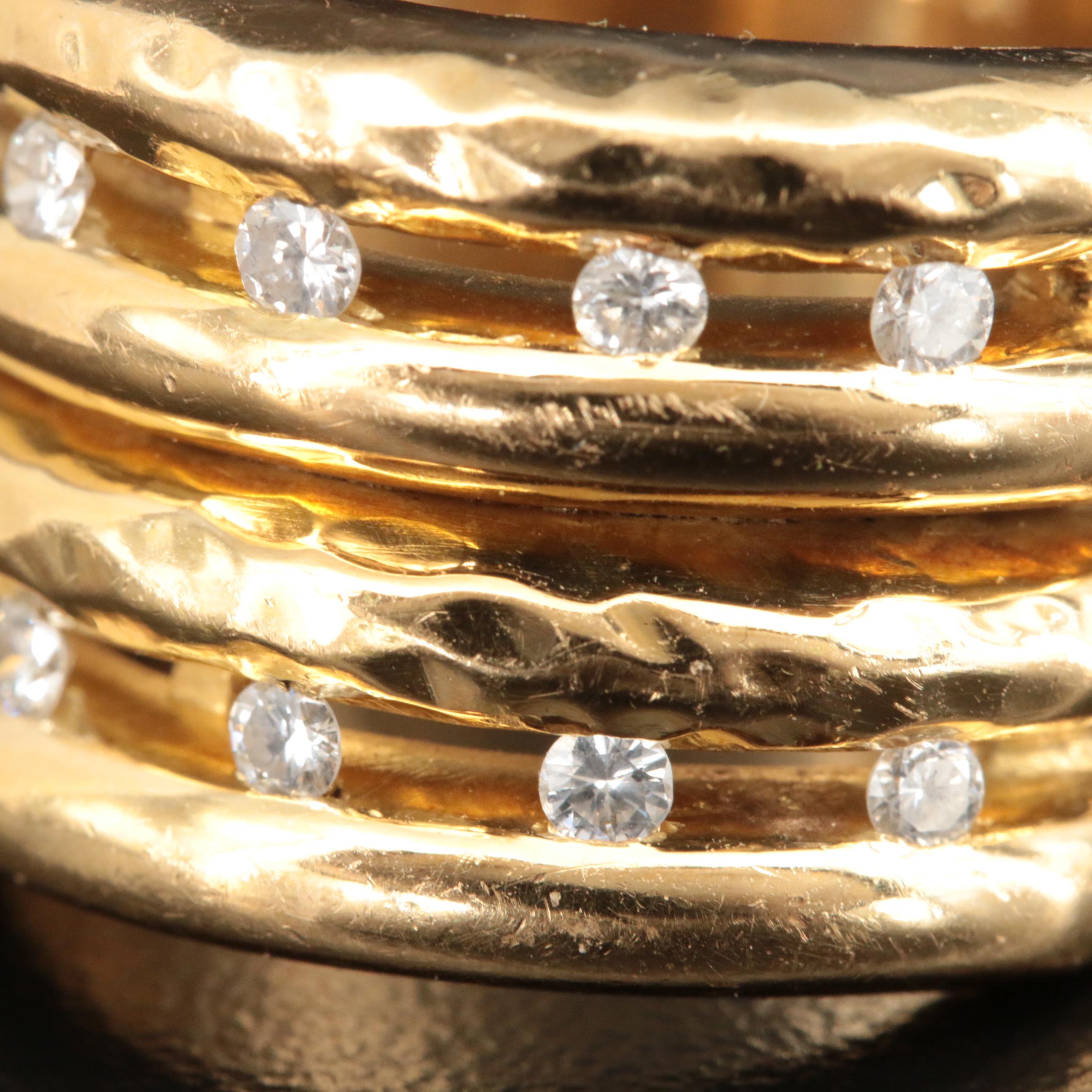 18K 0.40 CTW Diamond Multi-Row Band