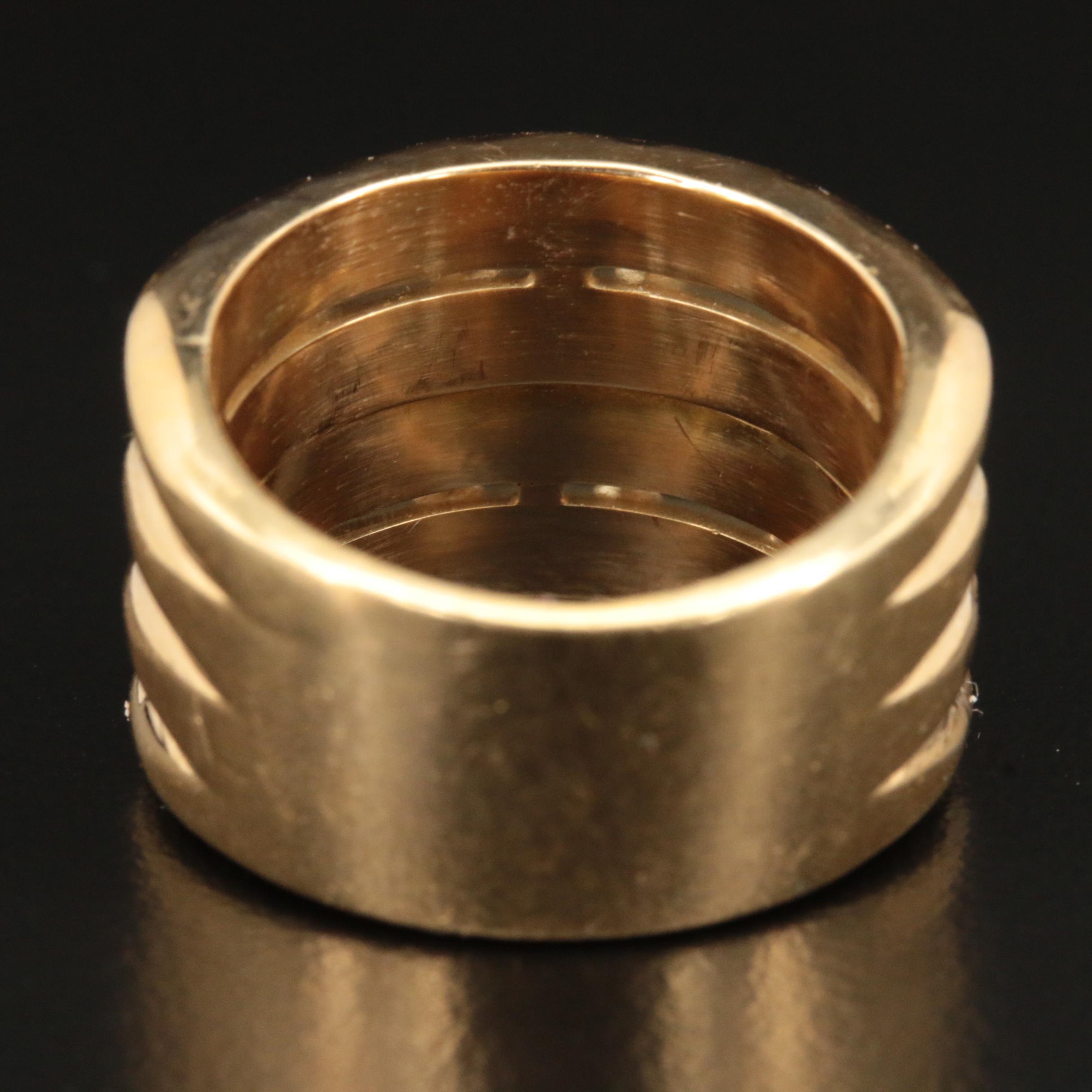 18K 0.40 CTW Diamond Multi-Row Band