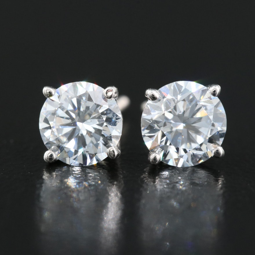 14K 1.20 CTW Lab Grown Diamond Stud Earrings