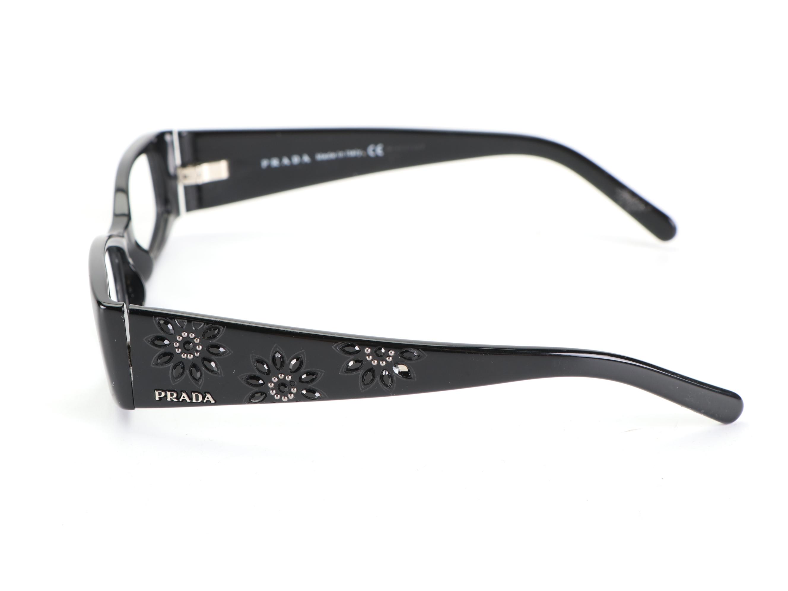 Prada VPR11H Embellished Eyeglass Frames