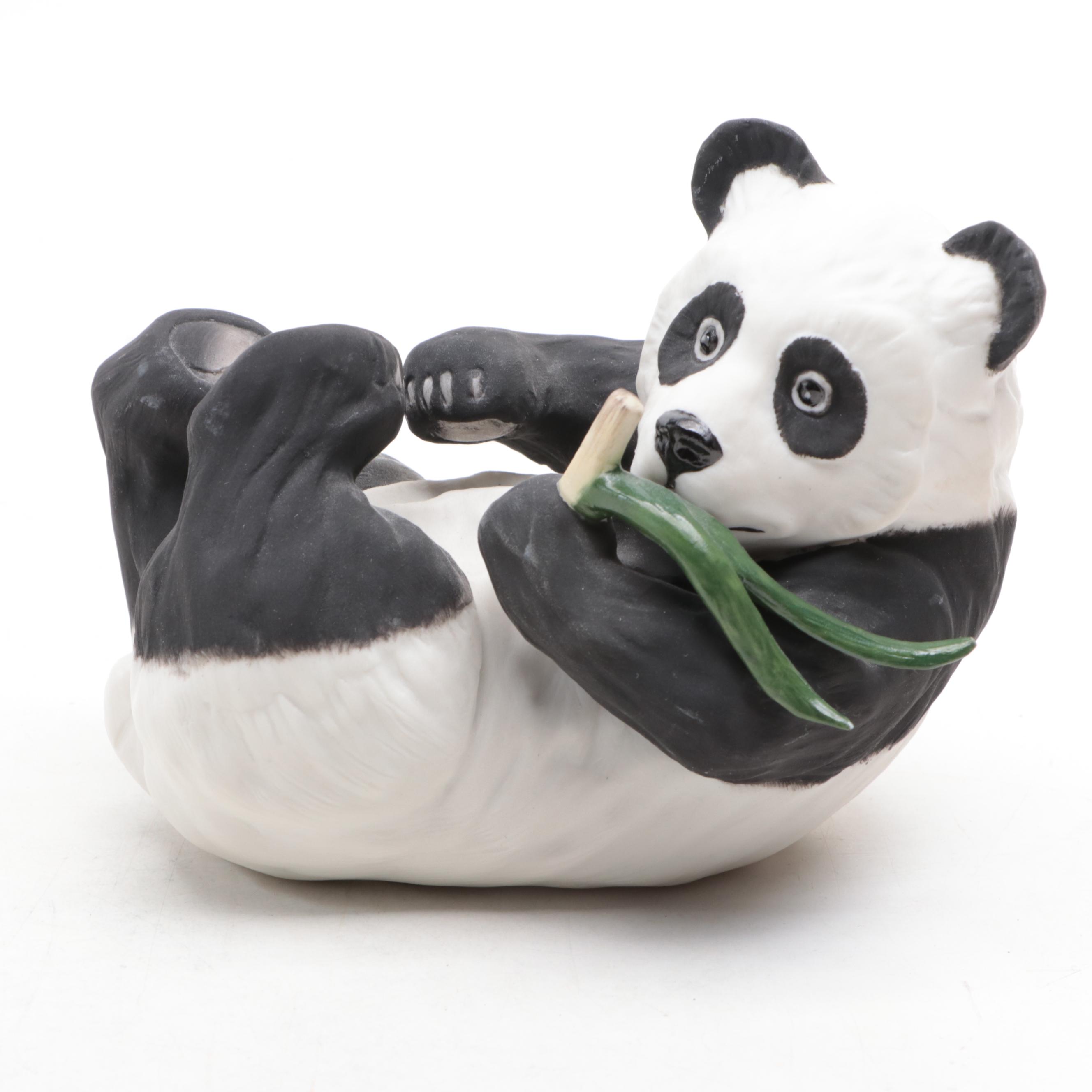 Boehm "Panda Resting" with Cybis and Other Bear Figurines and Décor