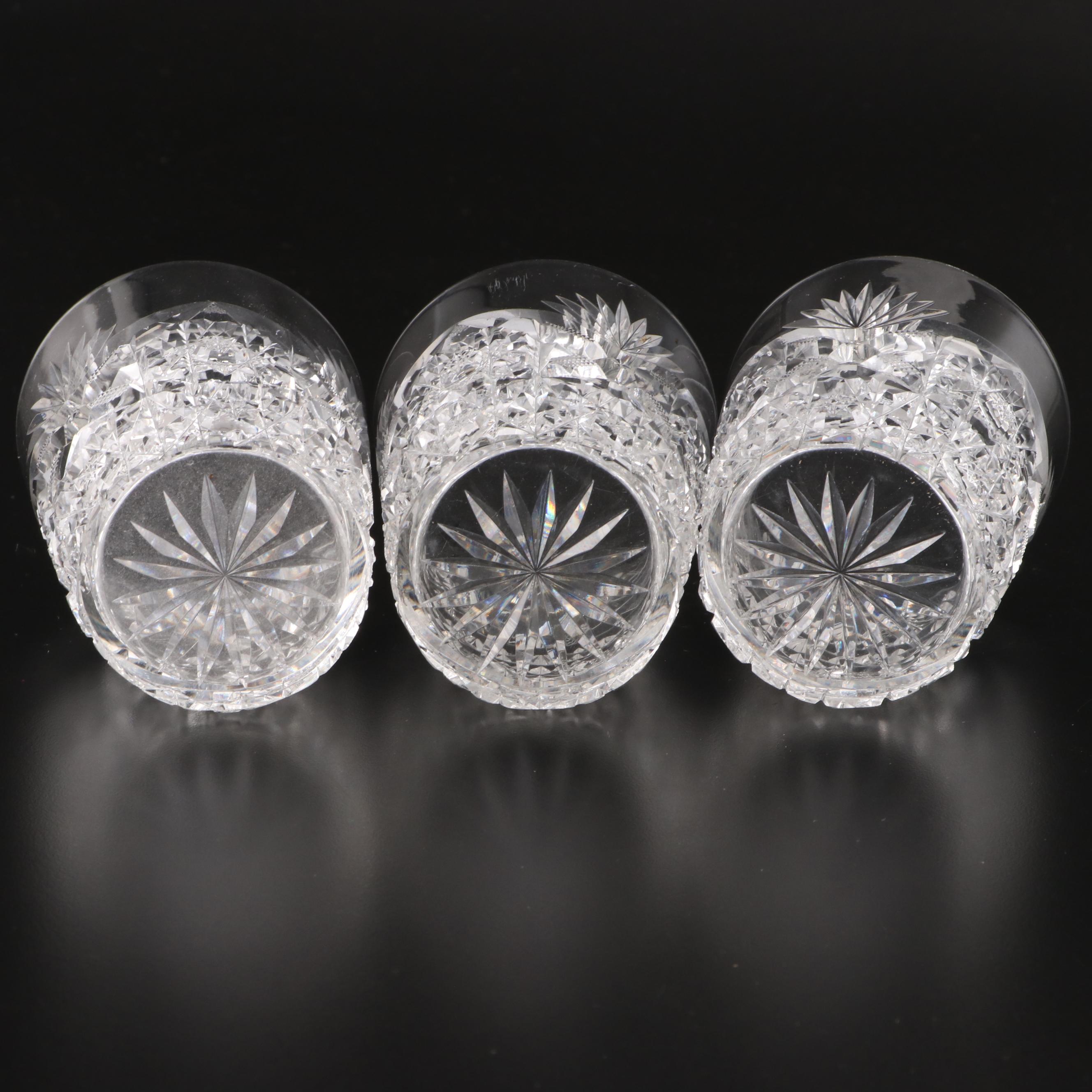 Wedgwood "Majesty" Crystal Brandy Snifters With Waterford, Brilliant Cut Glasses