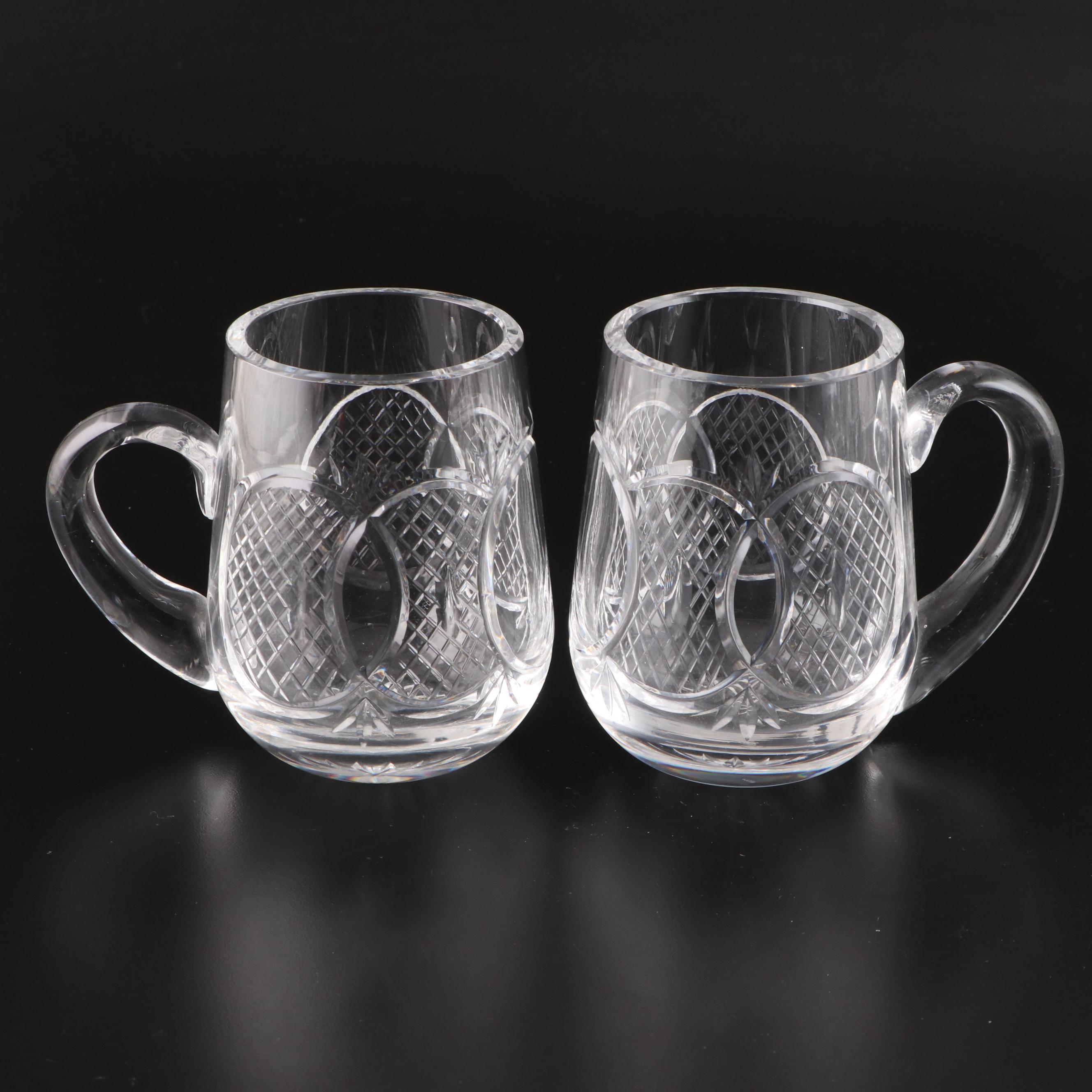 Wedgwood "Majesty" Crystal Brandy Snifters With Waterford, Brilliant Cut Glasses