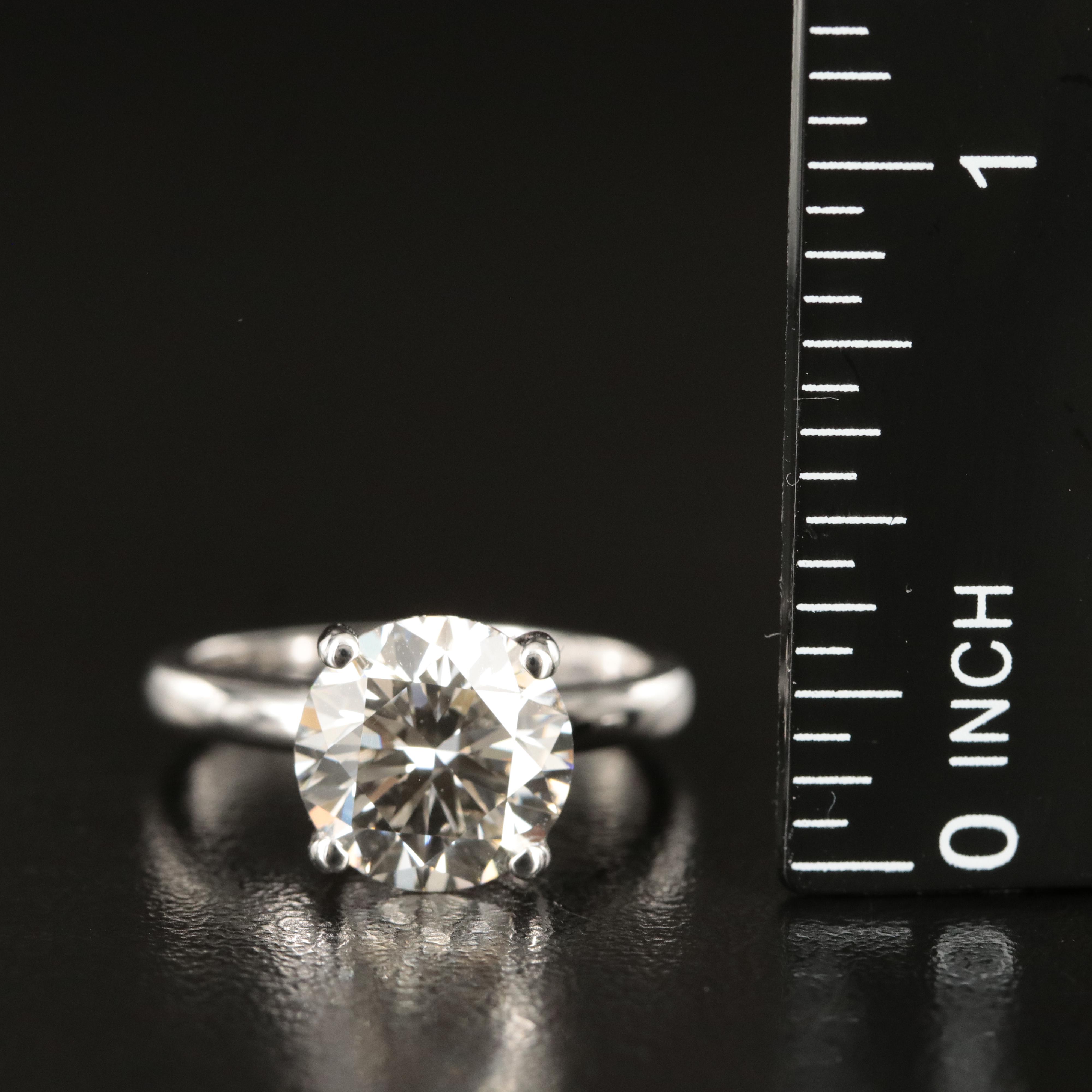 Platinum 4.00 CT Lab Grown Diamond Solitaire Ring