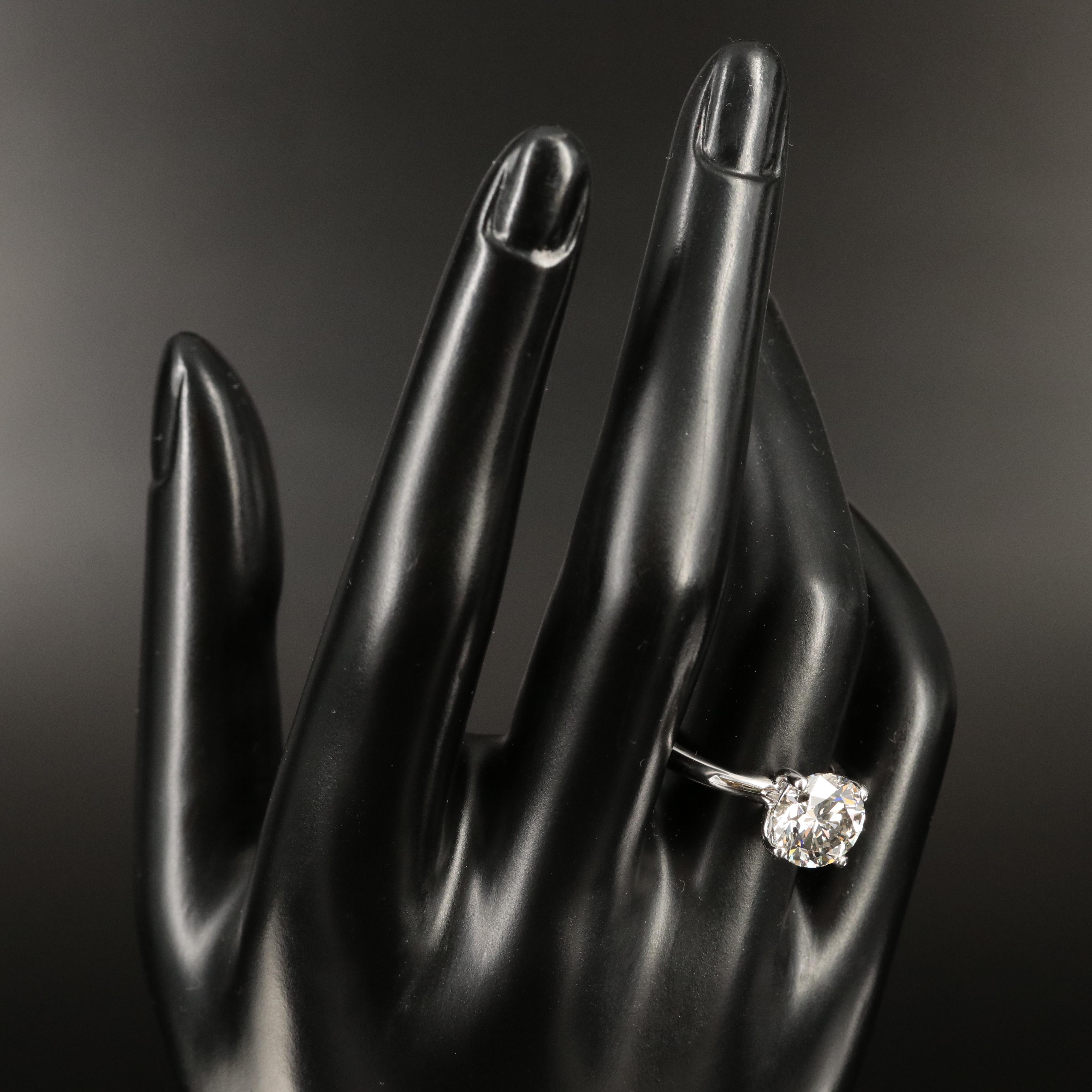 Platinum 4.00 CT Lab Grown Diamond Solitaire Ring