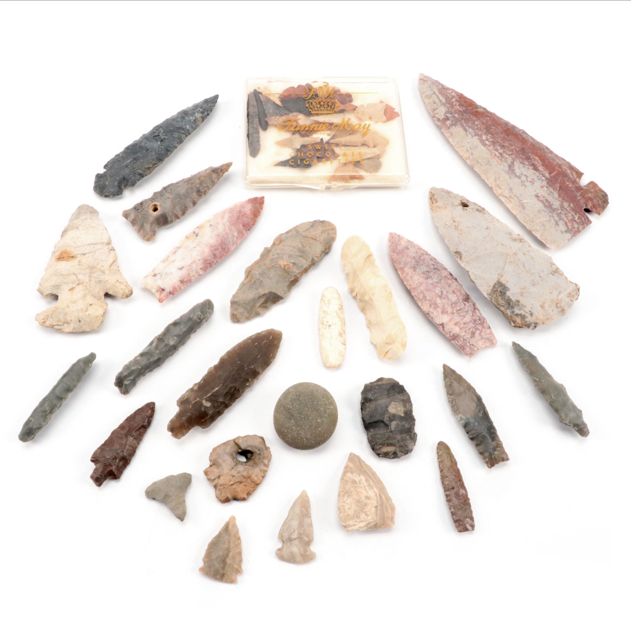 Stone, Chert and Flint Projectile Points and Arrowheads