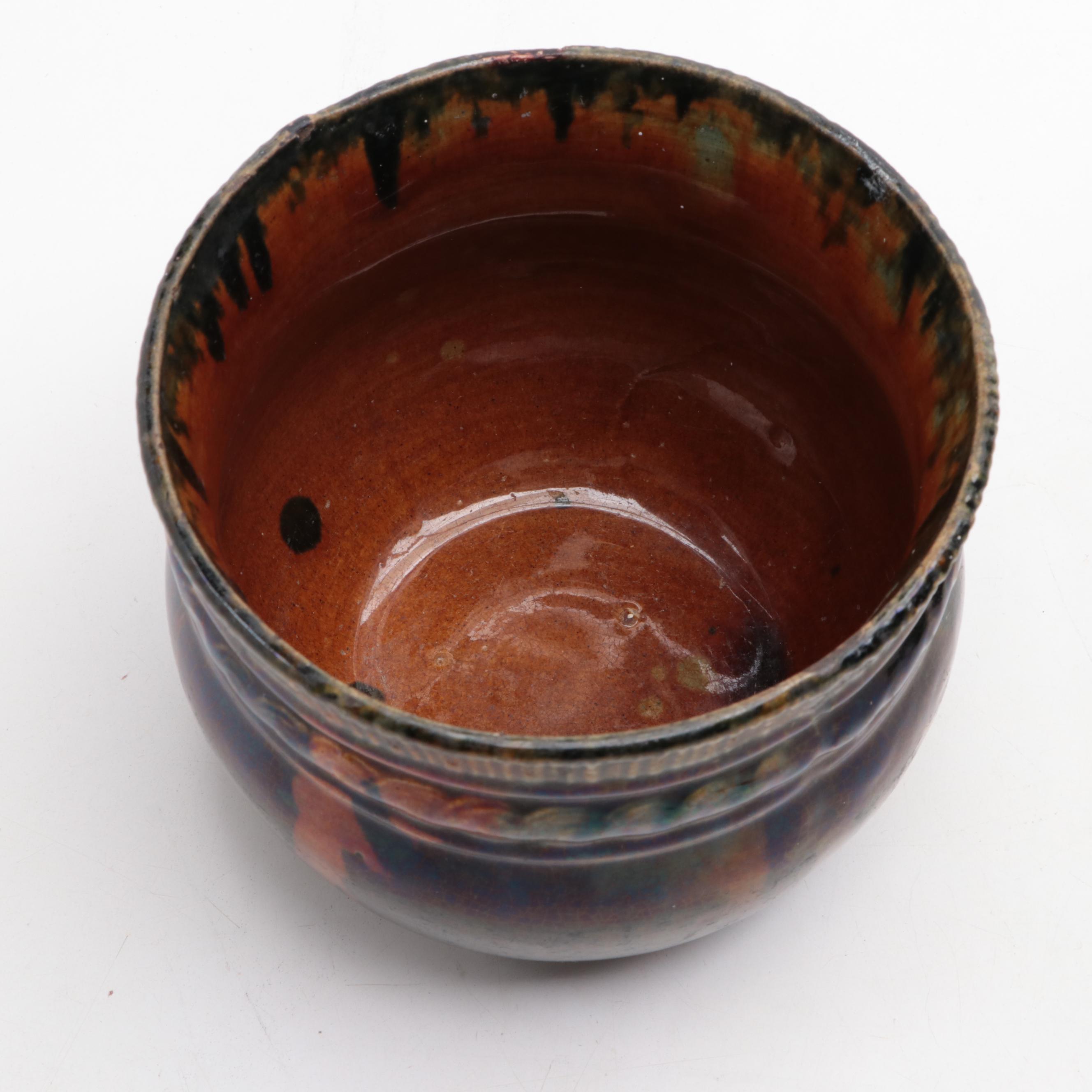 Japanese Style Earthenware Dragon Vase with Planter