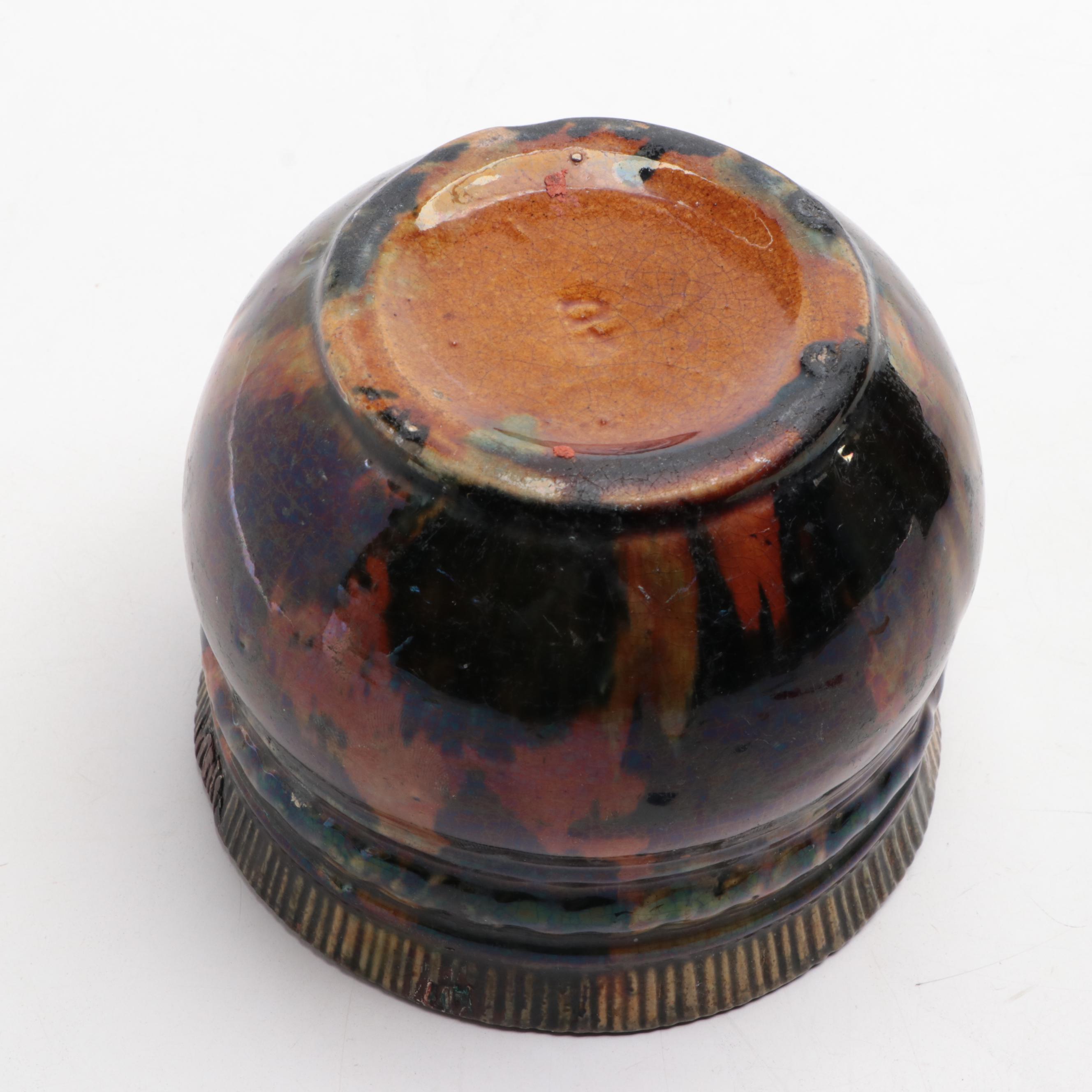 Japanese Style Earthenware Dragon Vase with Planter