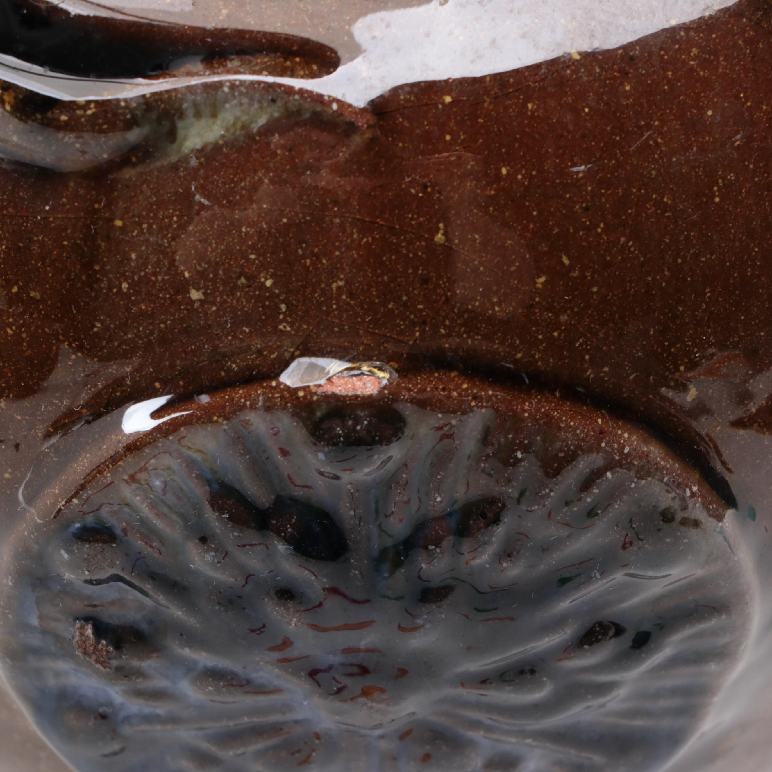 Japanese Style Earthenware Dragon Vase with Planter