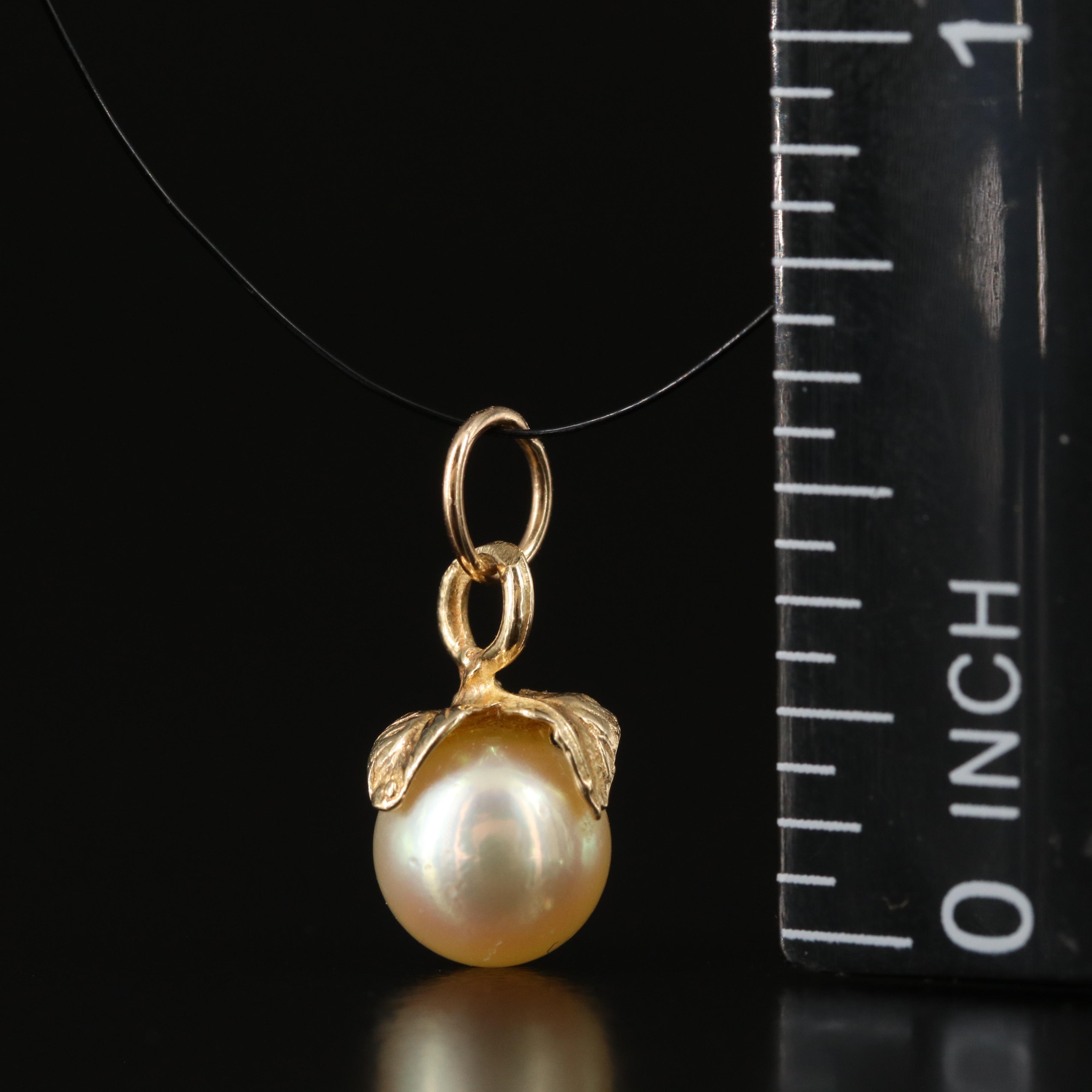 14K Pearl Pendant and Ring with Diamonds and 18K Contour Band