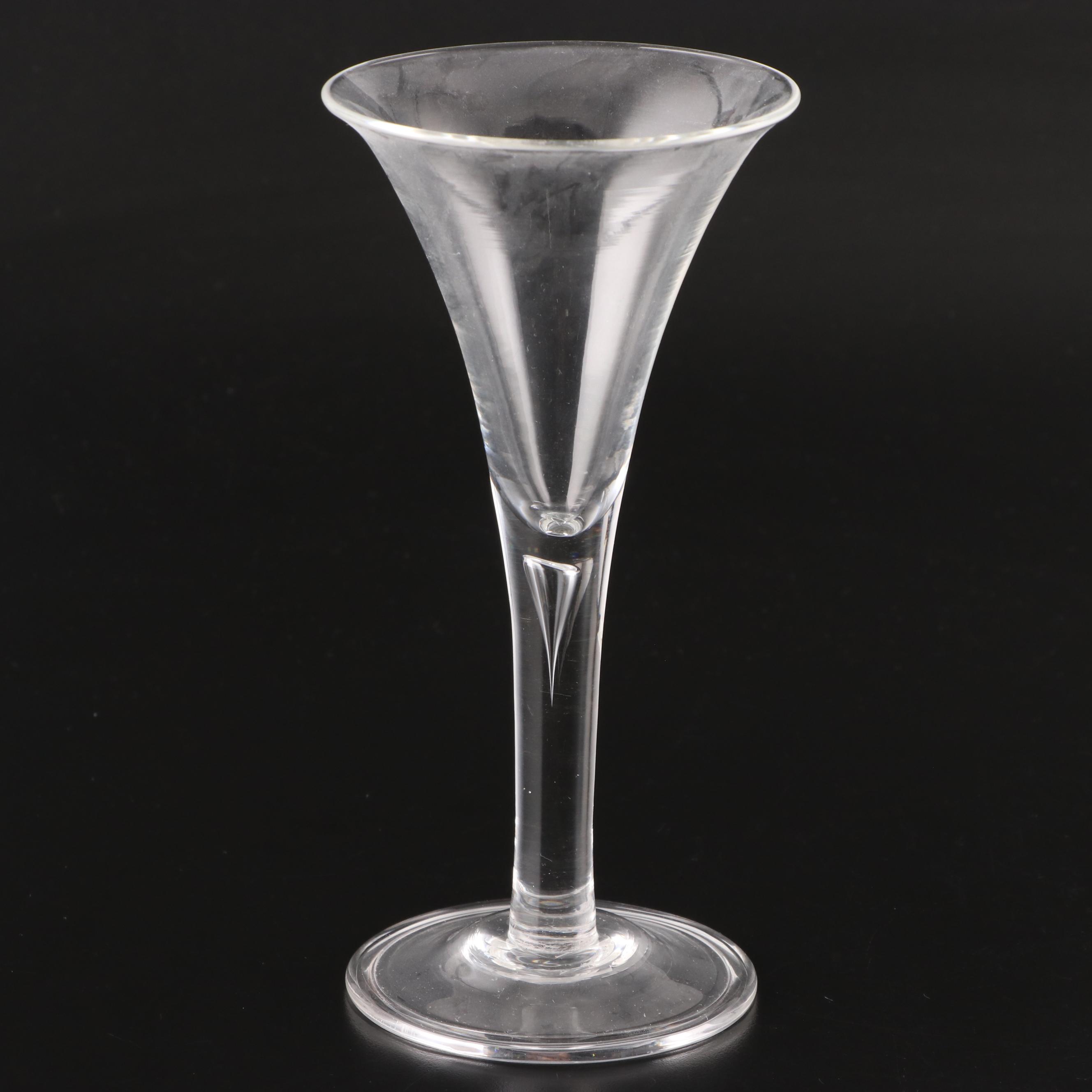 Bubble Stemmed Clear Glass Champagne Flutes