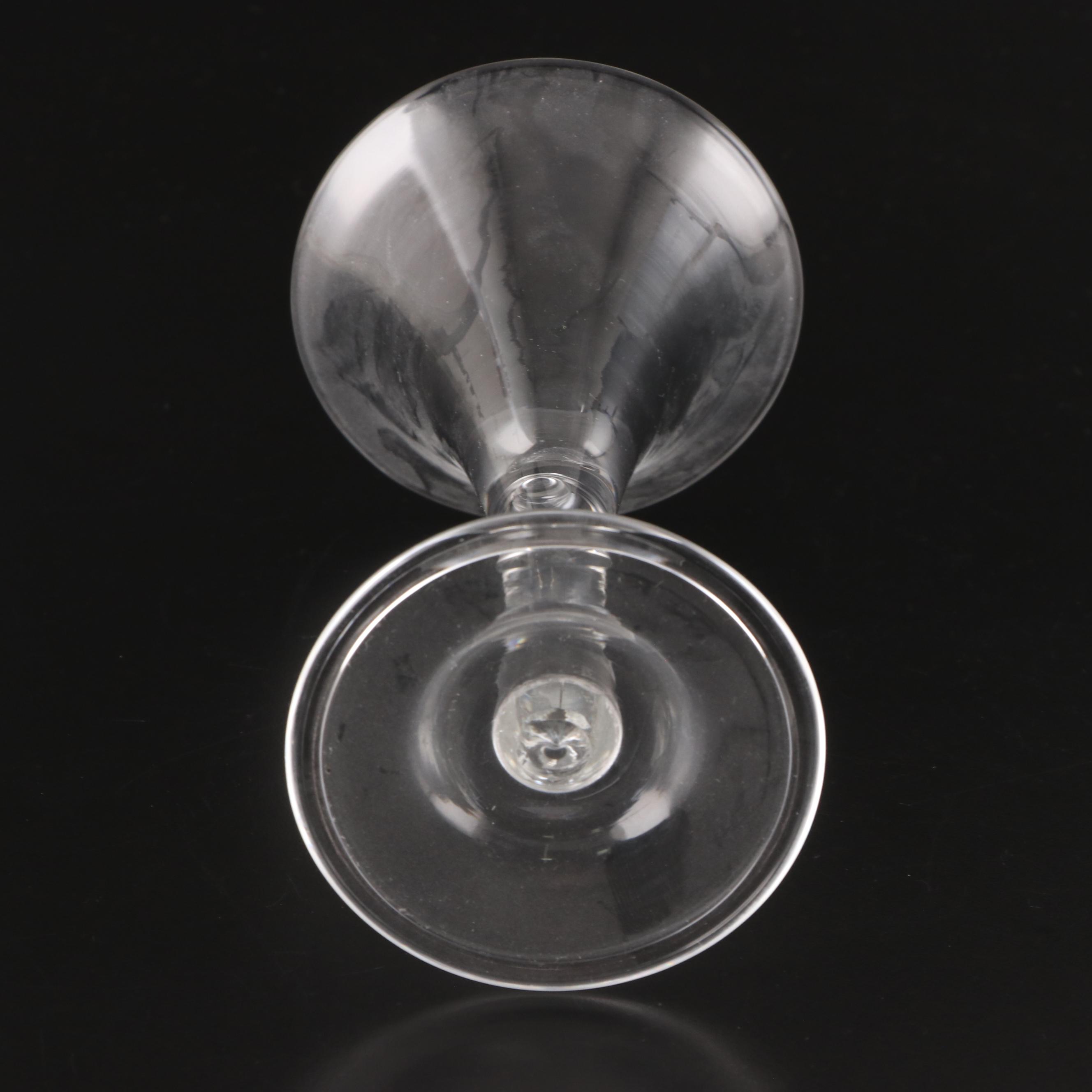 Bubble Stemmed Clear Glass Champagne Flutes