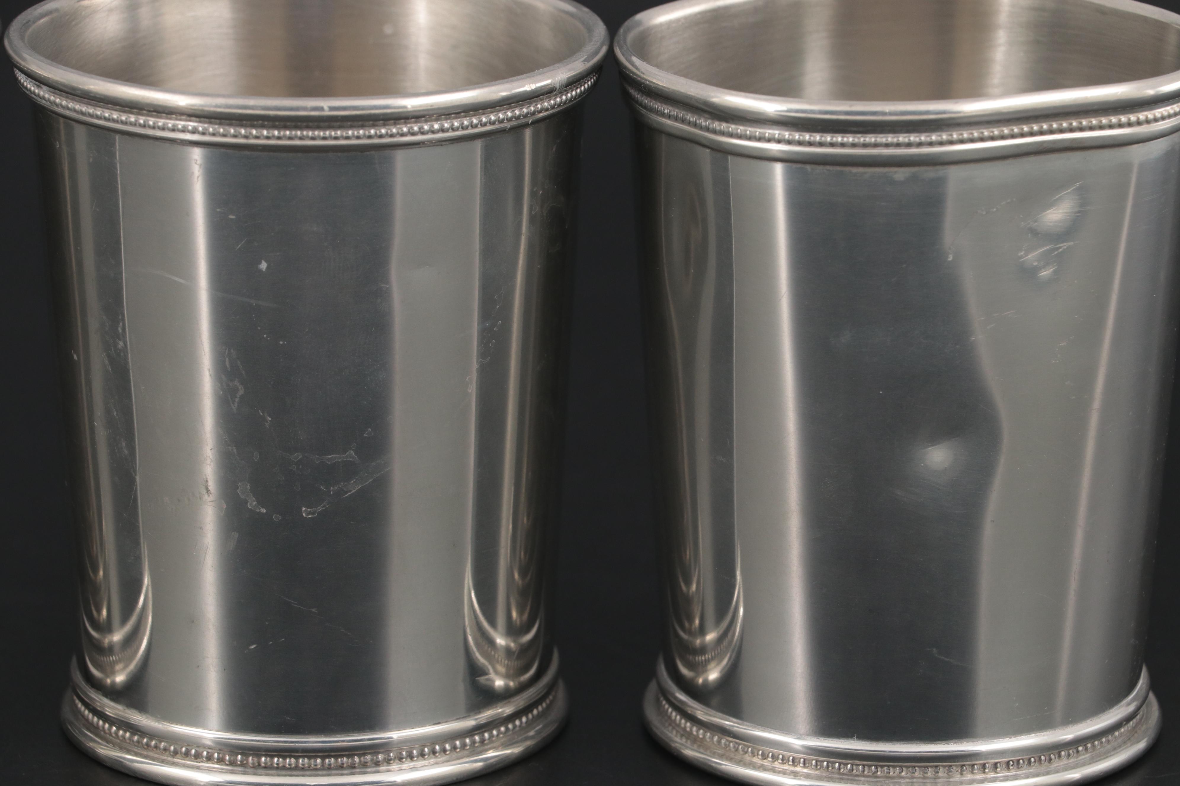 Mark J. Scearce Gubernatorial Pewter Julep Cups, 1980s