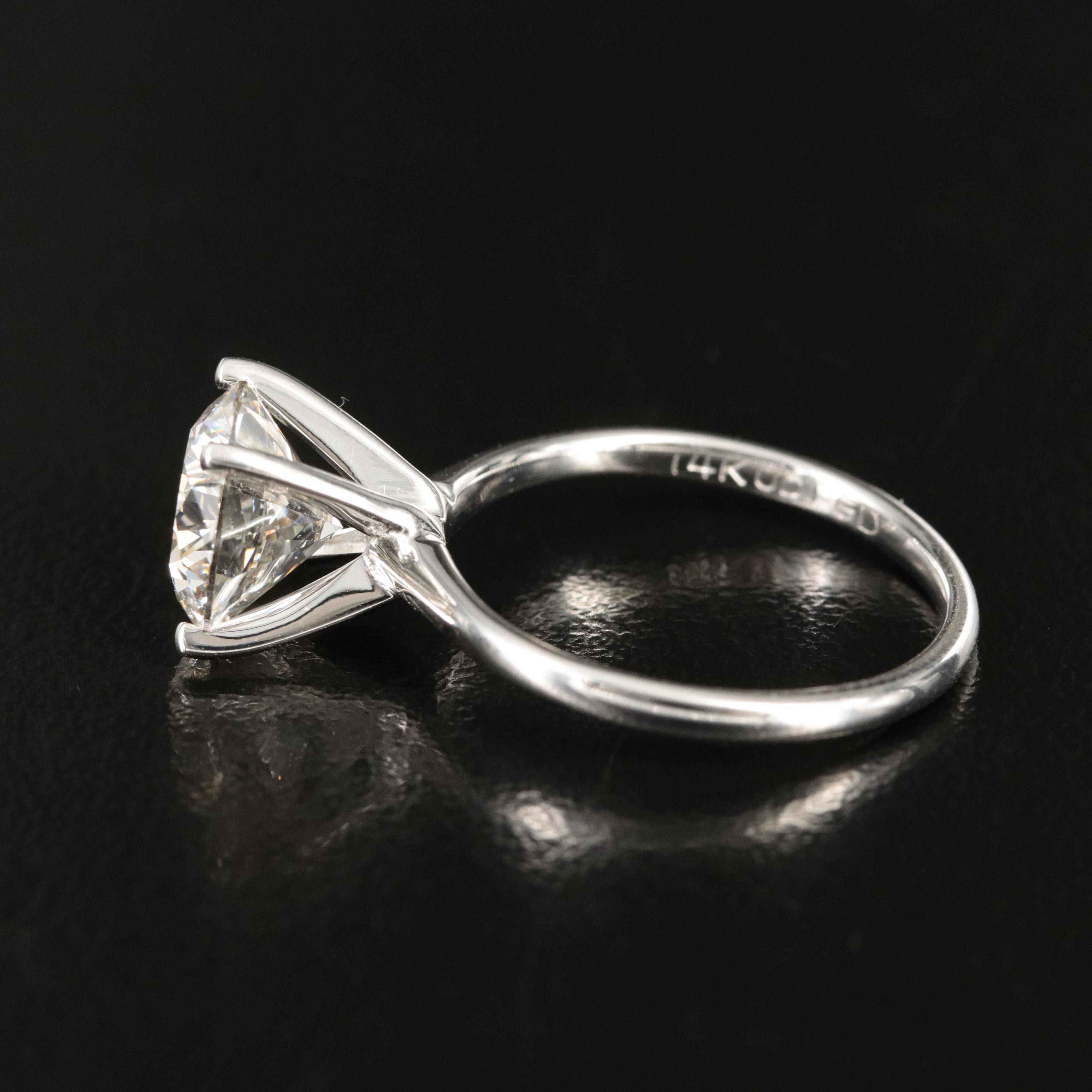 14K 3.10 CT Lab Grown Diamond Solitaire Ring