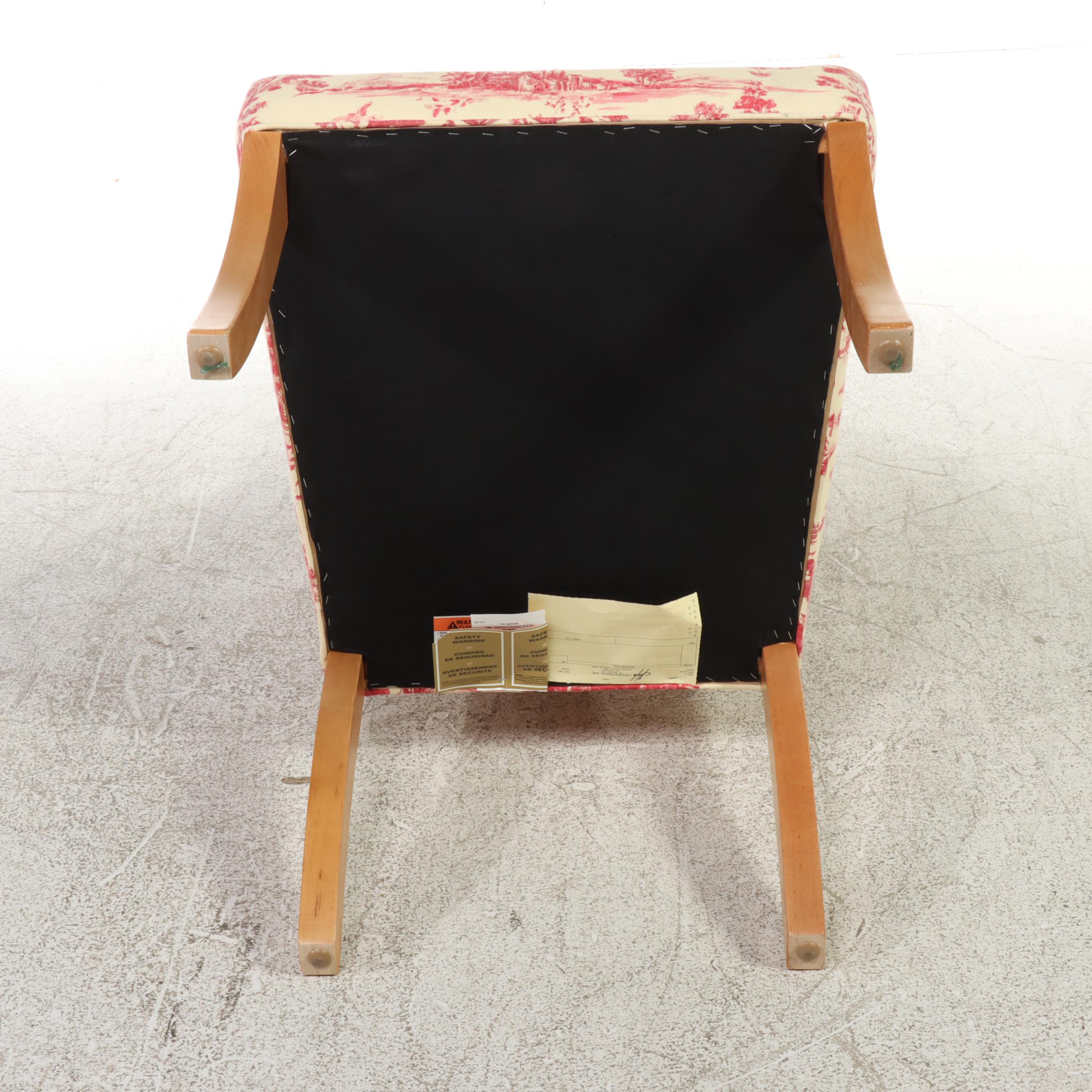 Pair of Style Upholstering Inc. Toile Side Chairs