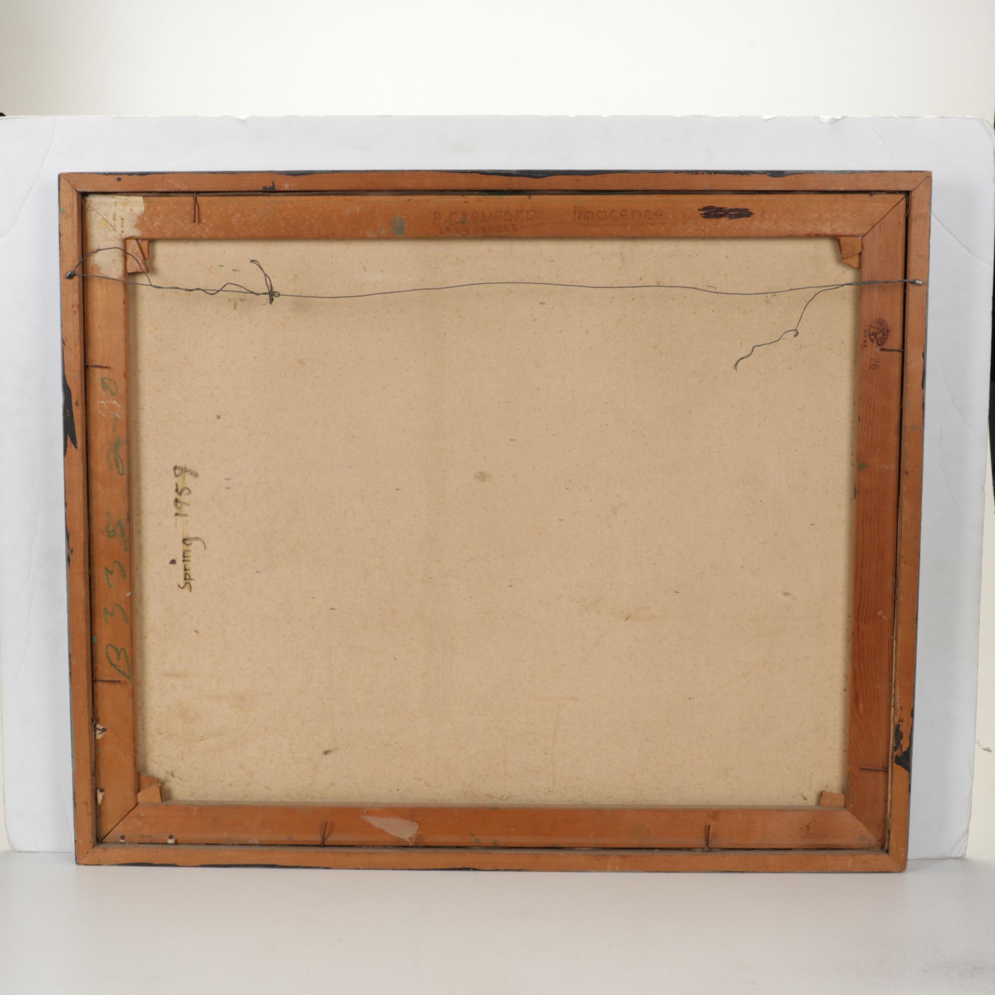 Alice Crawford Oil Painting "Innocence," 1959