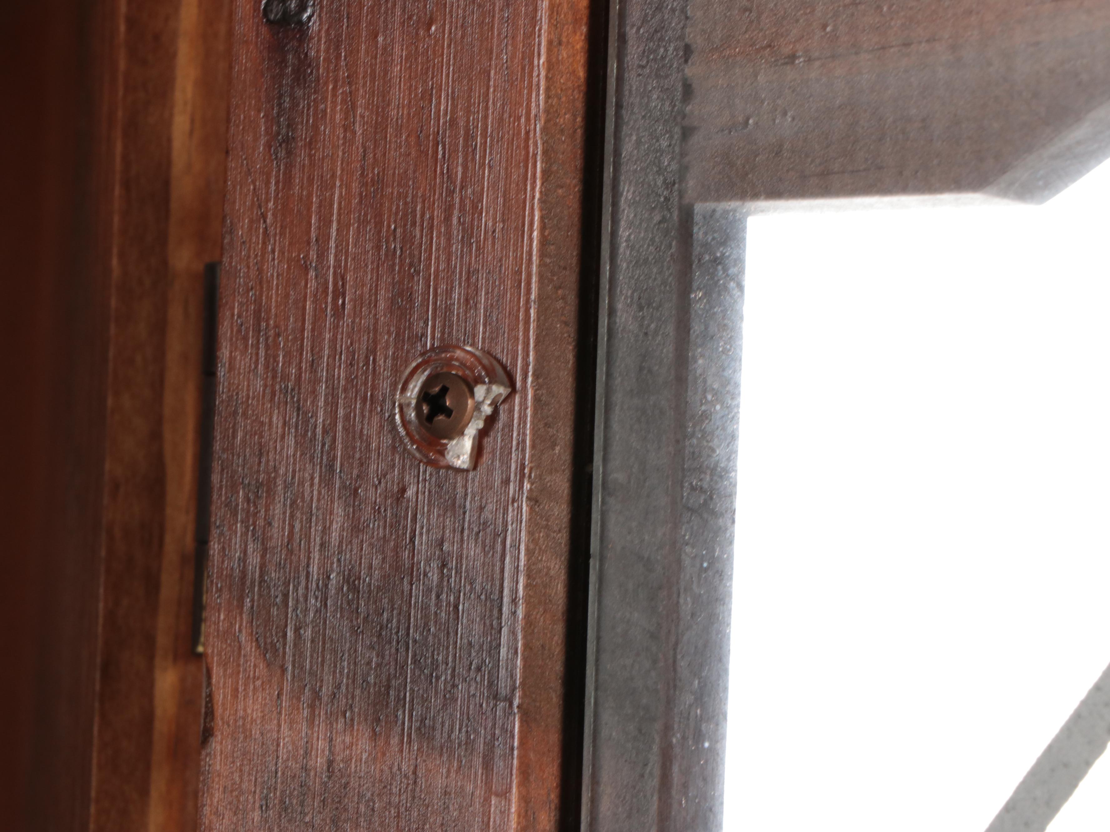 American Colonial Style Pine and Leaded Glass Cupboard