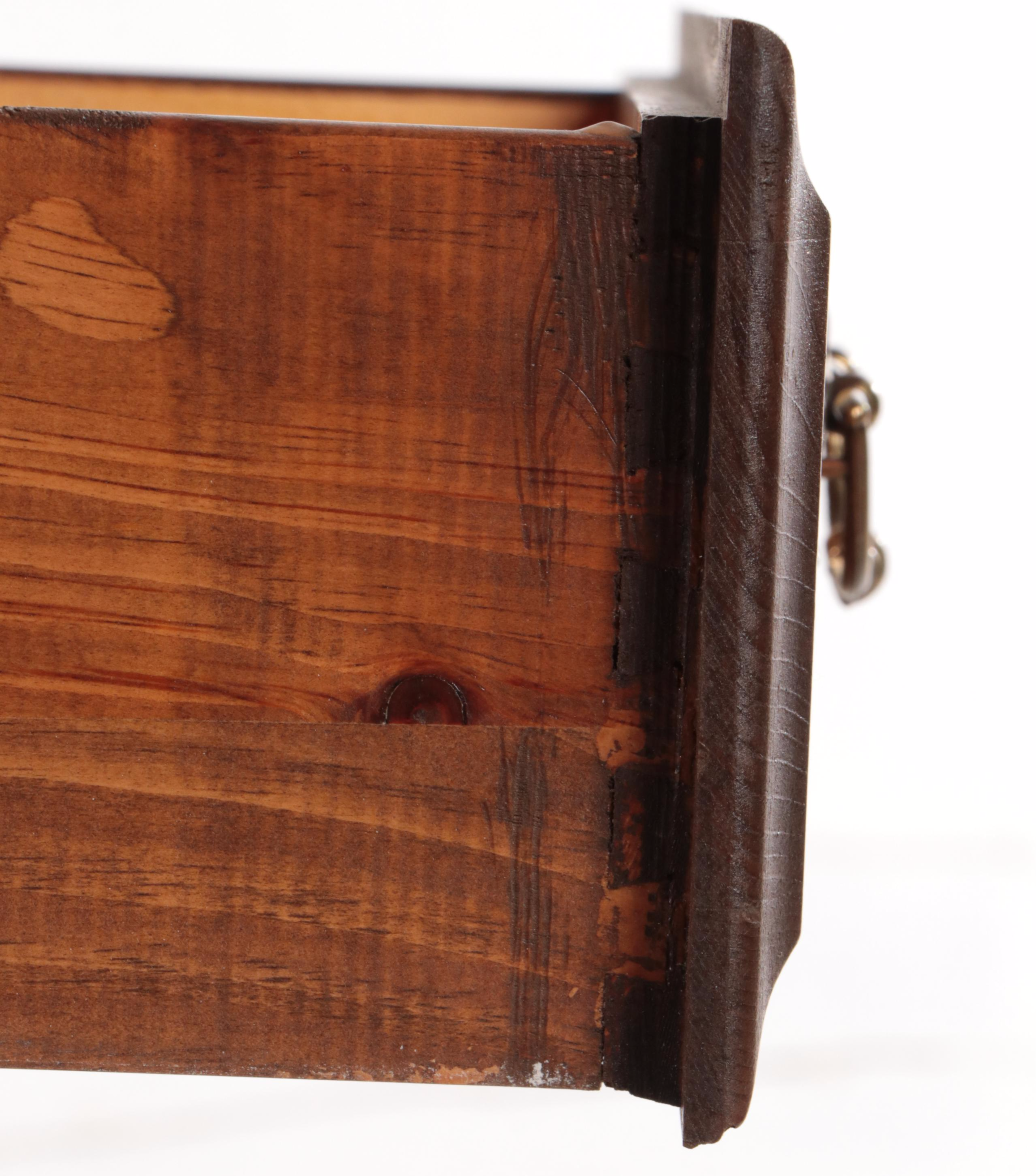 American Colonial Style Pine and Leaded Glass Cupboard