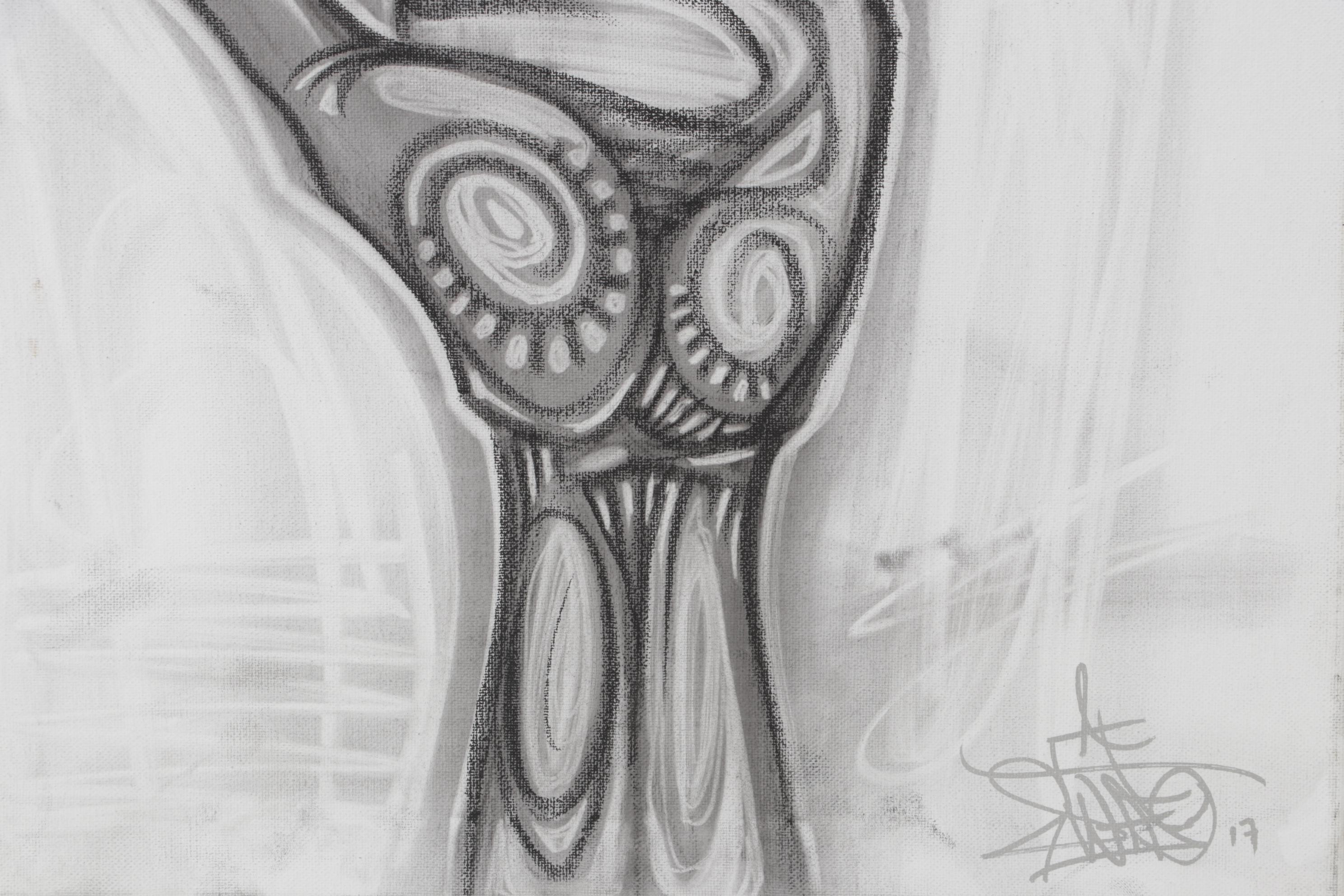 Swift Graffiti Folk Art Acrylic and Mixed Media Paintings, 21st Century