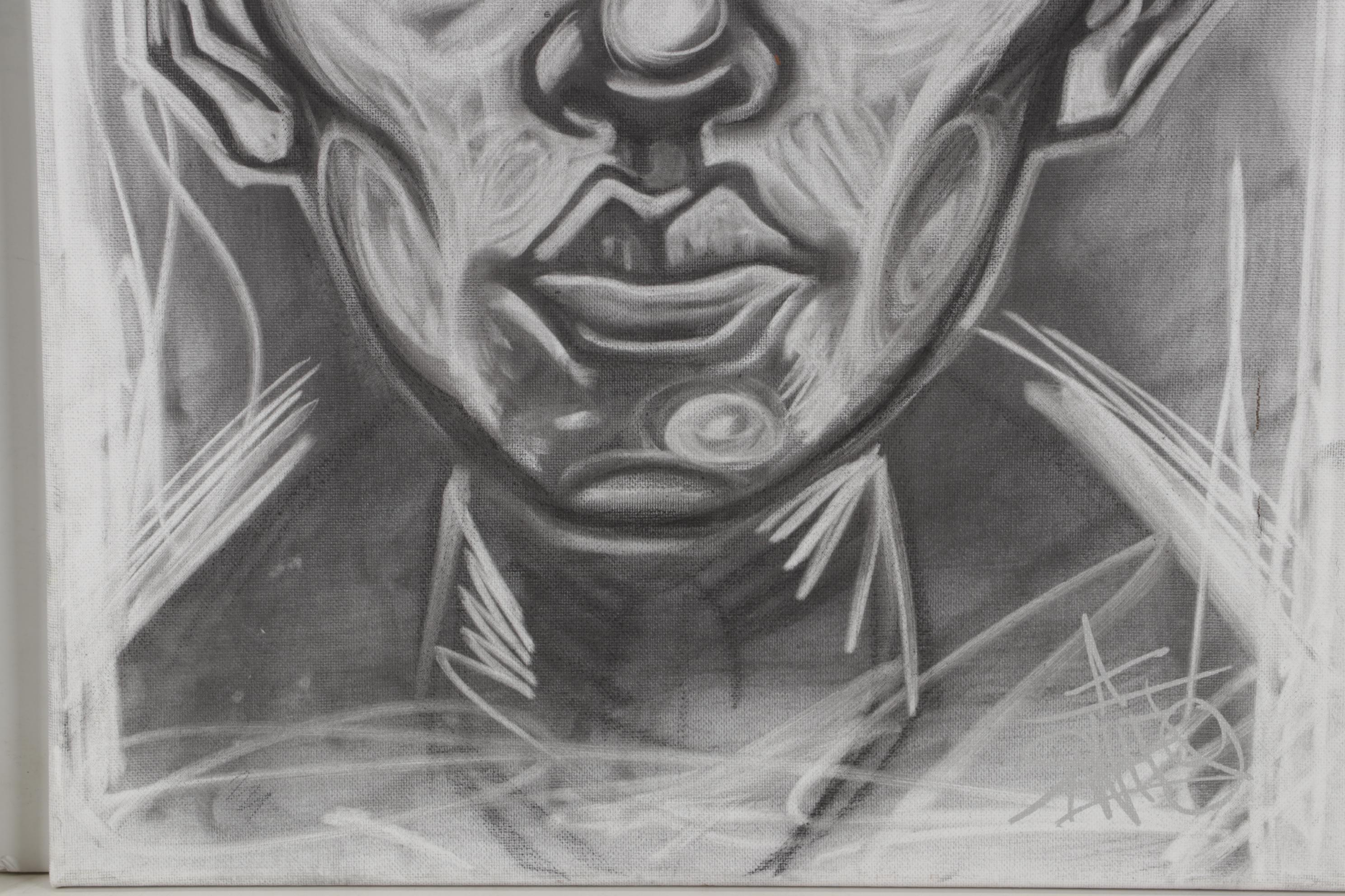 Swift Graffiti Folk Art Acrylic and Mixed Media Paintings, 21st Century