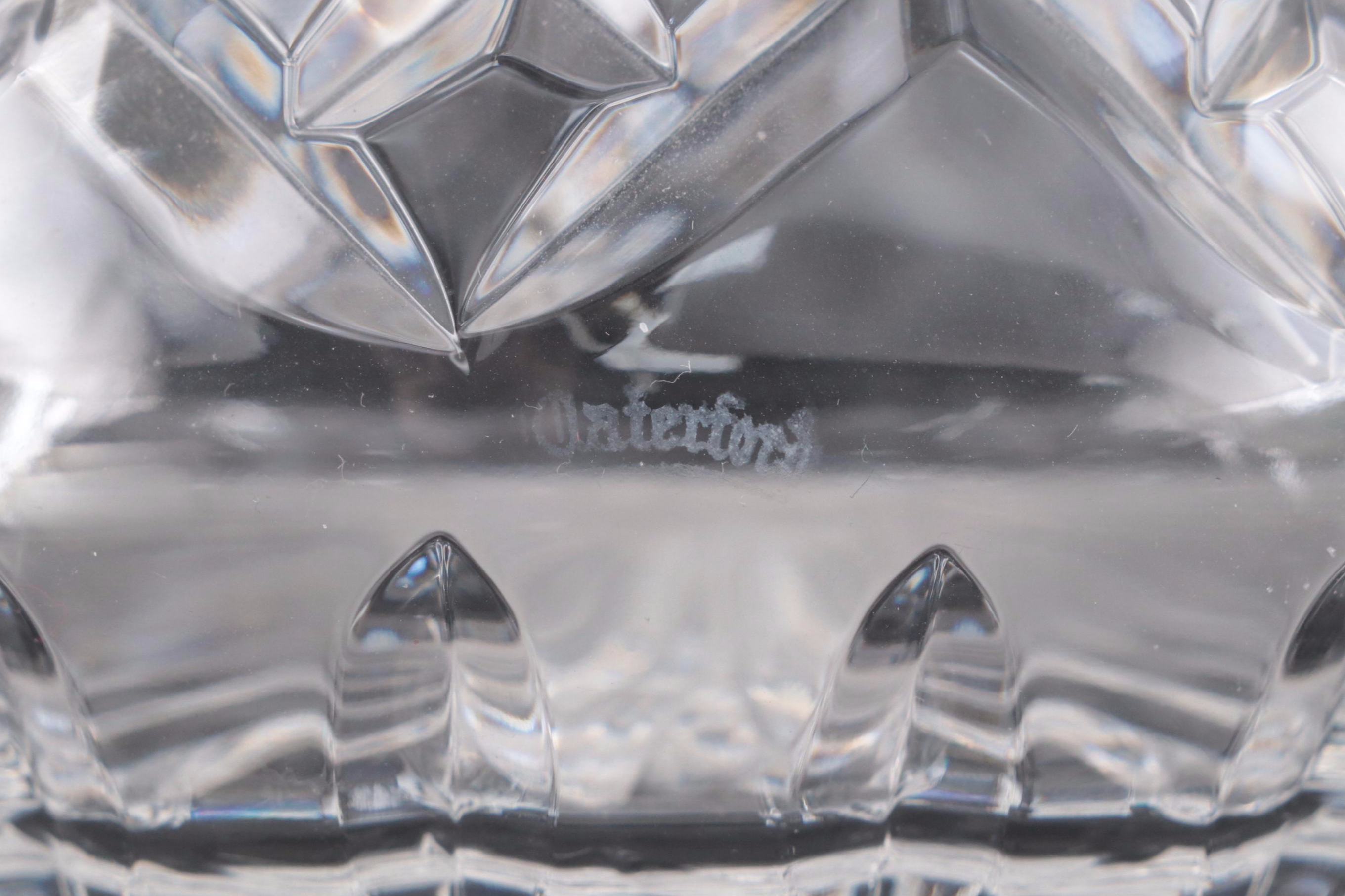 Waterford Crystal Vase, Ashtrays, Hawkes Glass Candlesticks, More Glassware