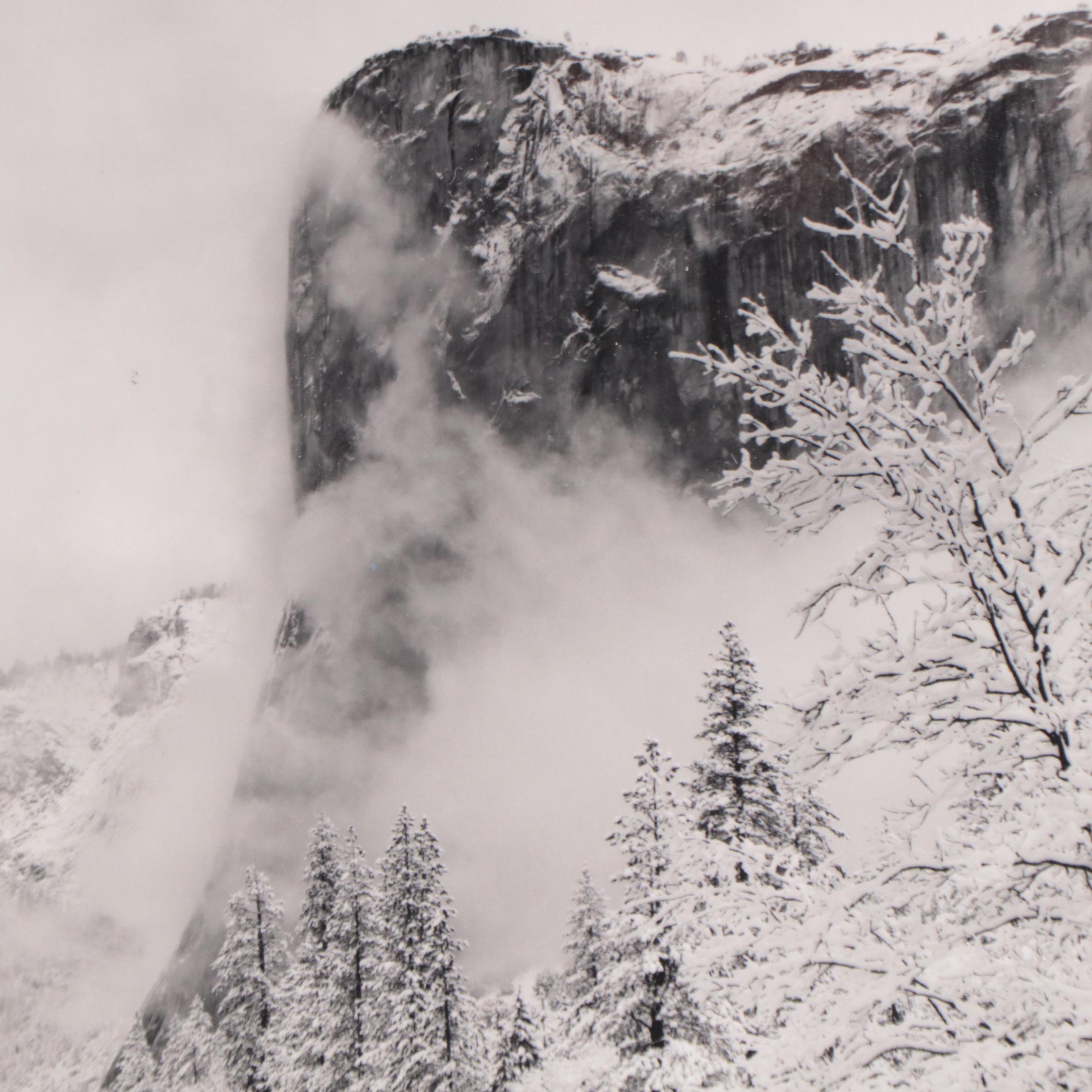 Ansel Adams Silver Gelatin Print "El Capitan, Winter"