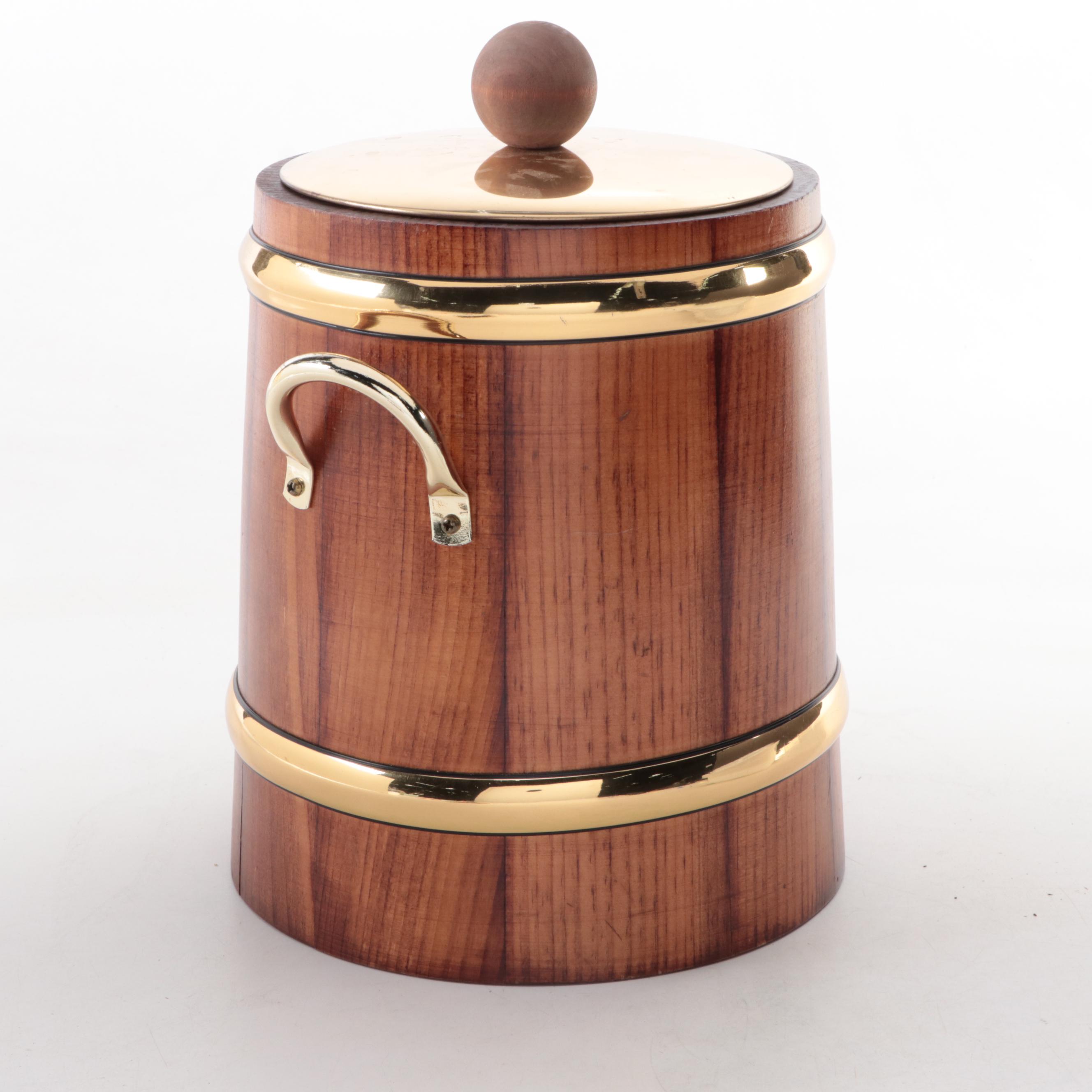 Kraftware Barrel Sahped Ice Bucket with CorningWare Glass Baking Dish