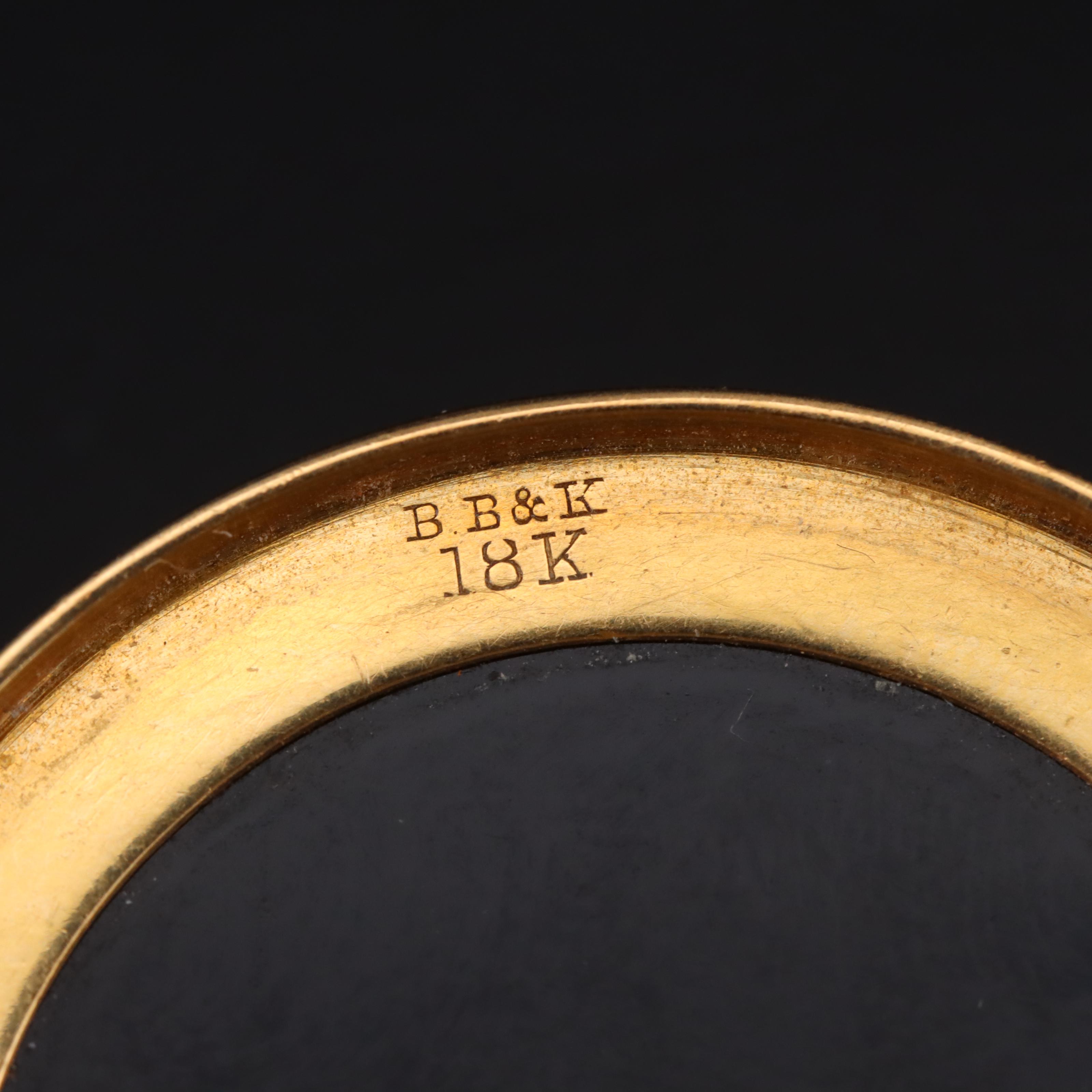 Victorian 18K Black Onyx and Pearl Mourning Brooch with Watch Hook