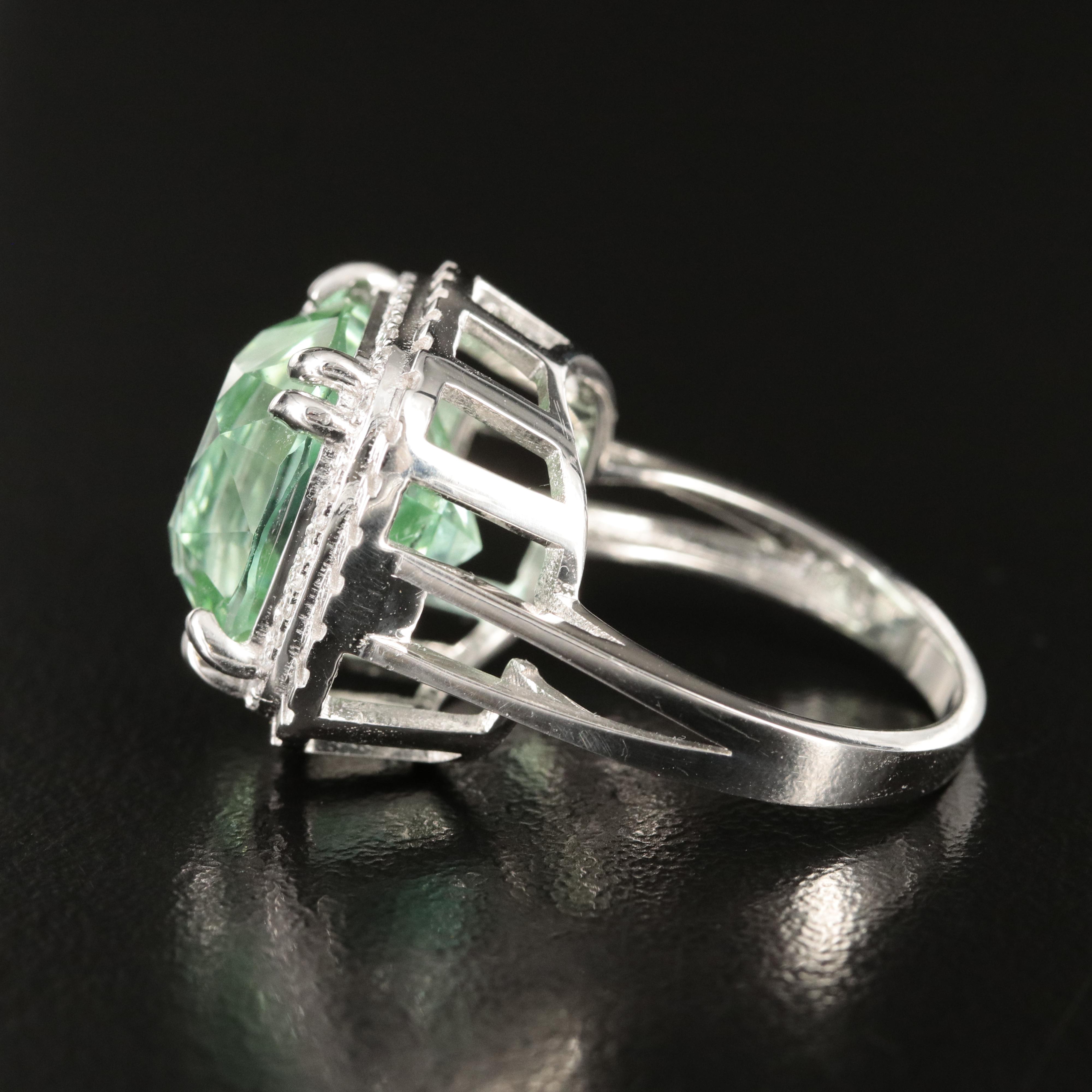 18K 13.64 CT Tourmaline and Diamond Ring