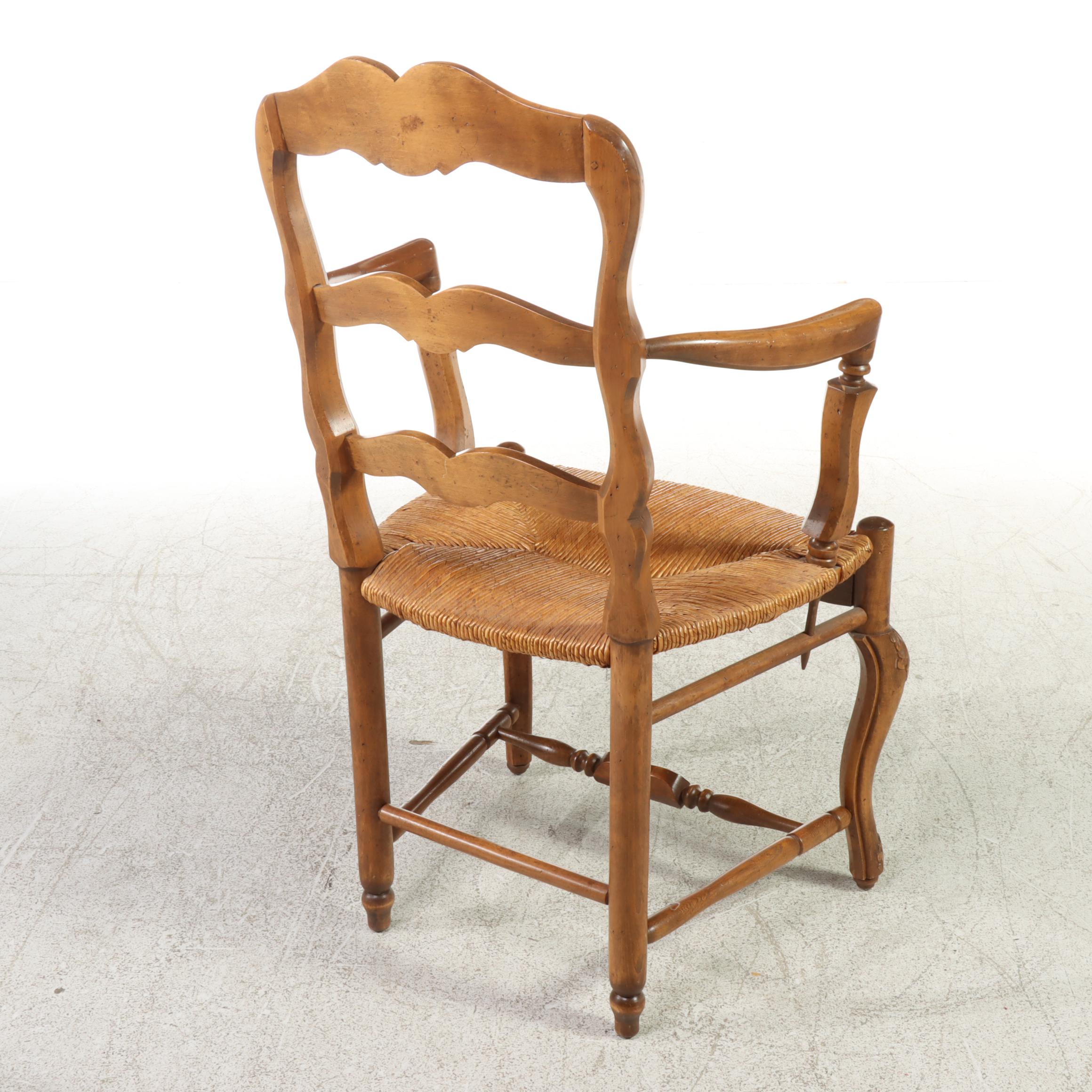 French Provincial Style Beech Armchair