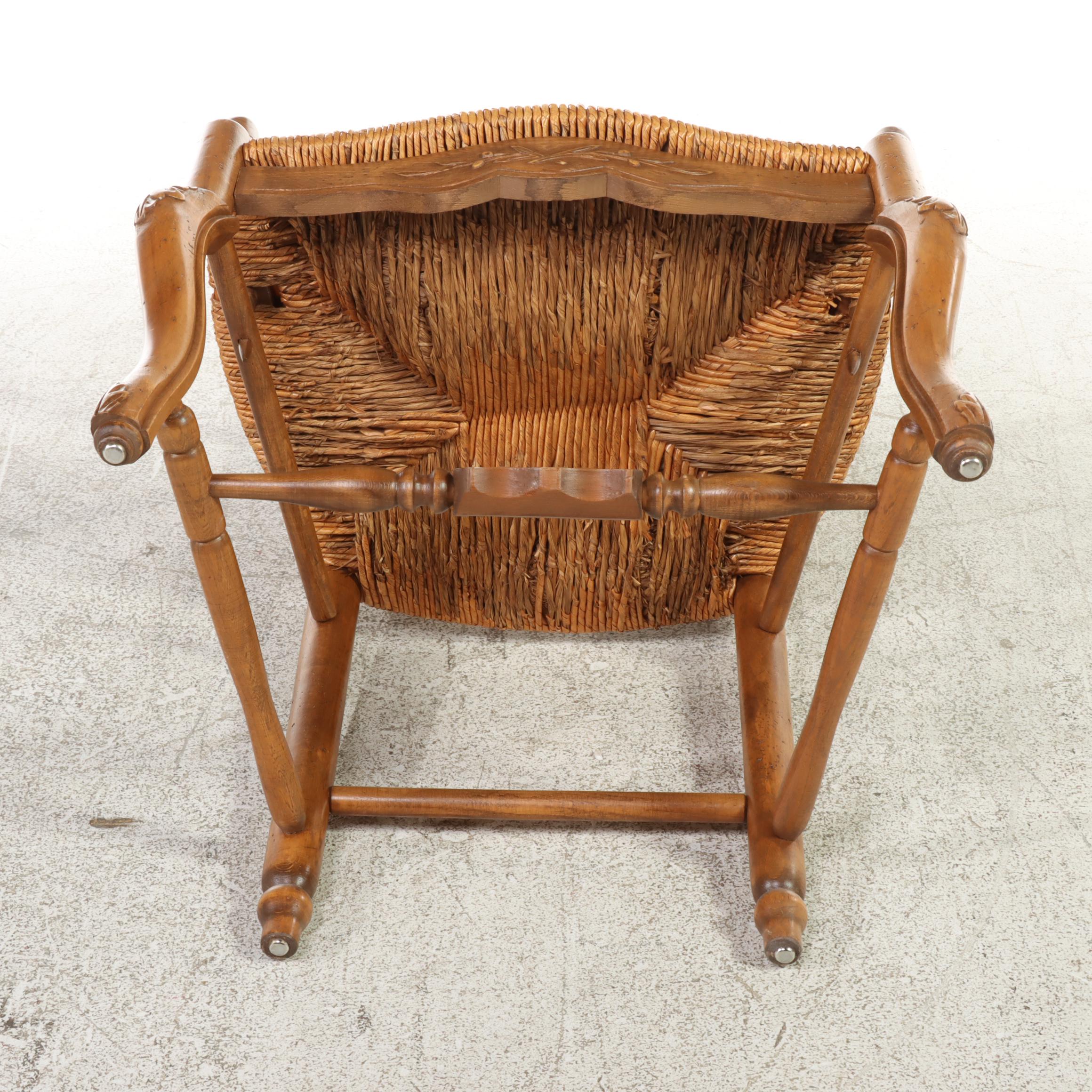 French Provincial Style Beech Armchair