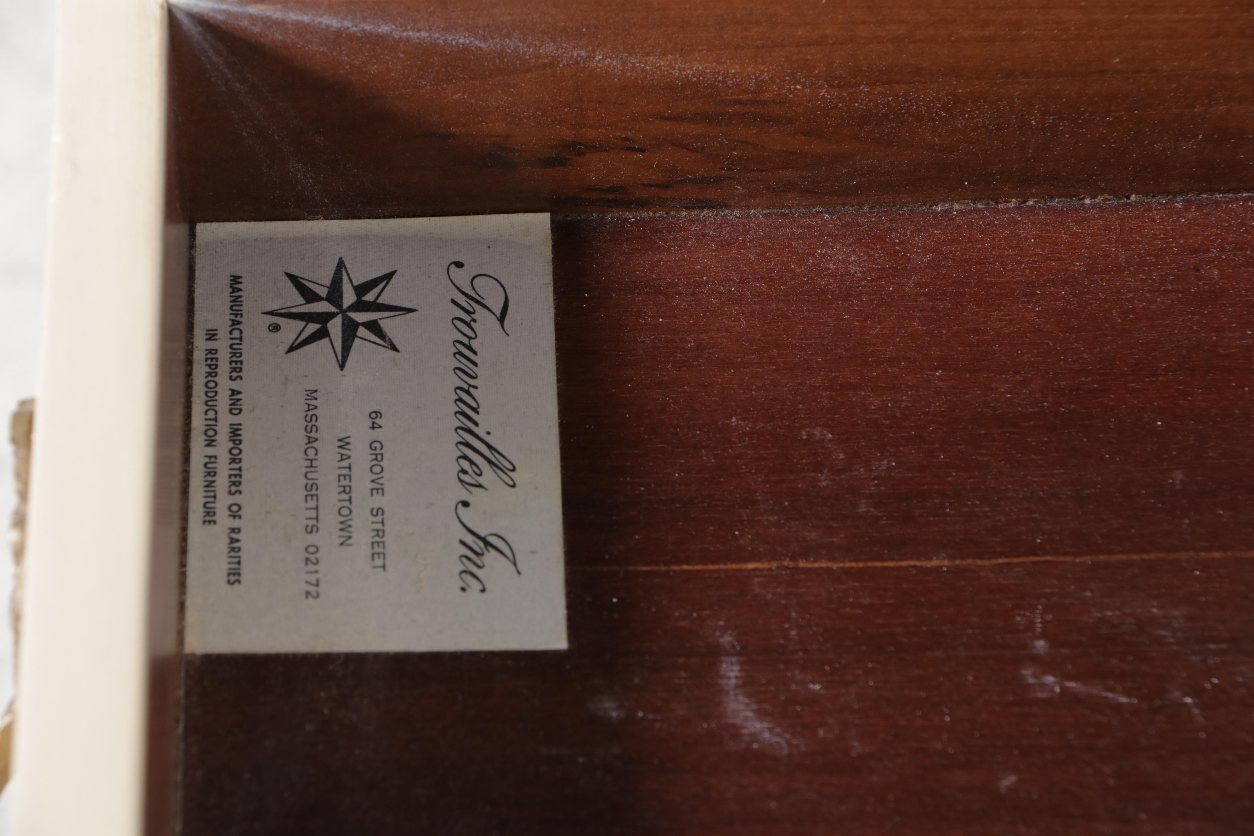 Trouvailles Inc. Louis XV Style Cream-Painted Bureau, Late 20th Century