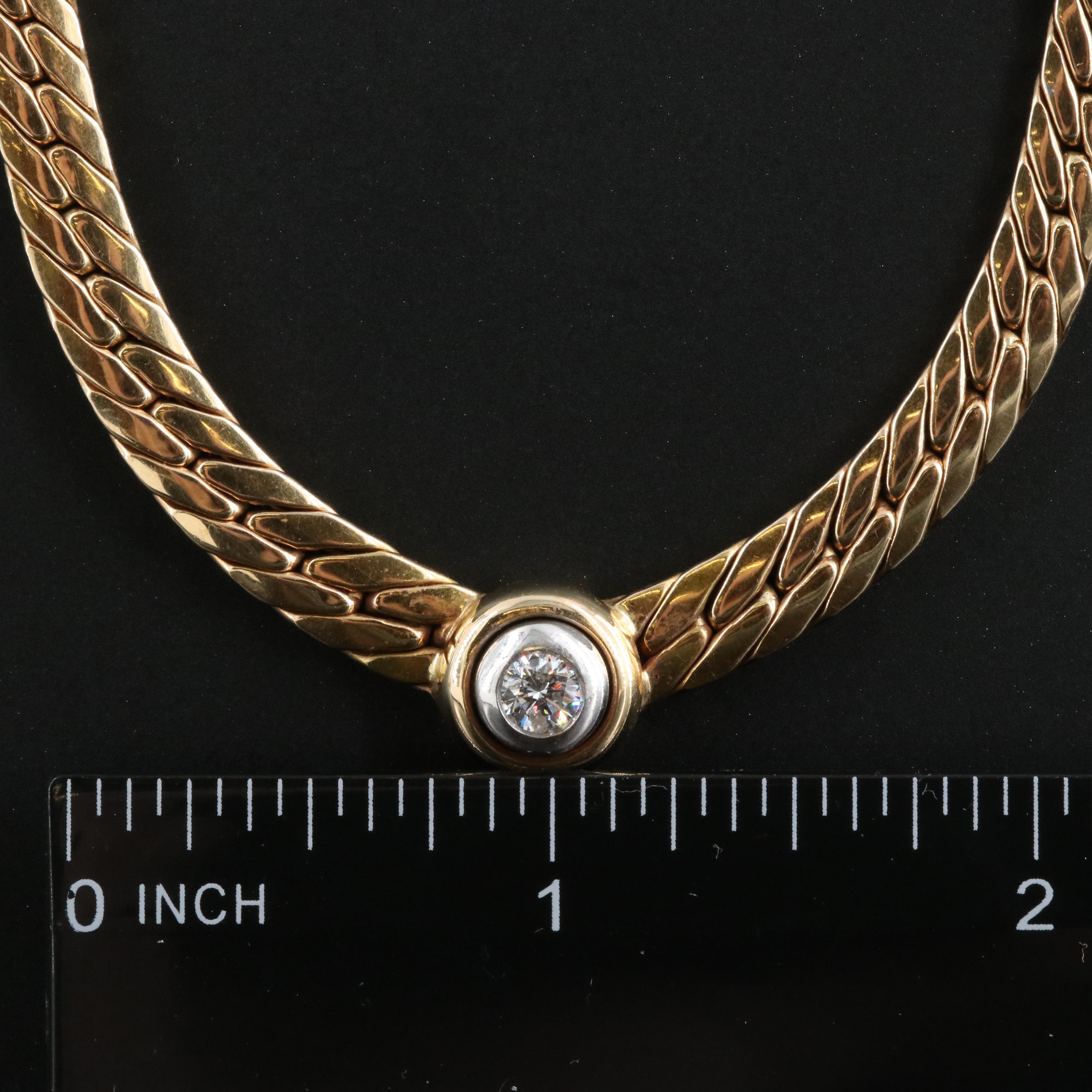 14K 0.35 CT Diamond Graduated Necklace