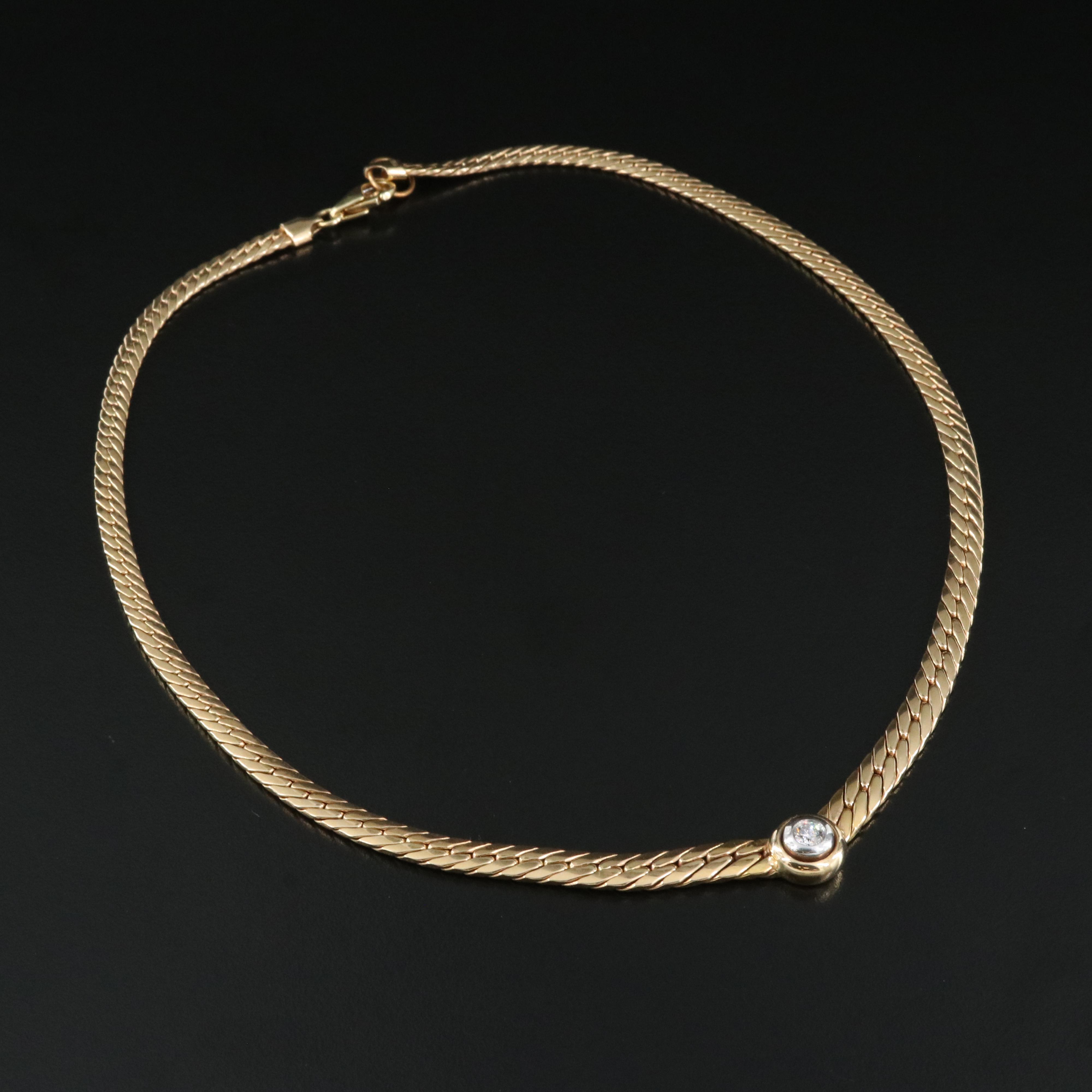 14K 0.35 CT Diamond Graduated Necklace