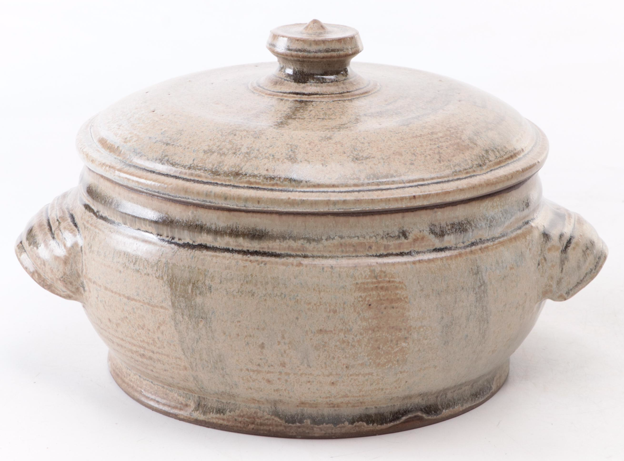 Art Pottery Earthenware Pot with Ceramic Jar