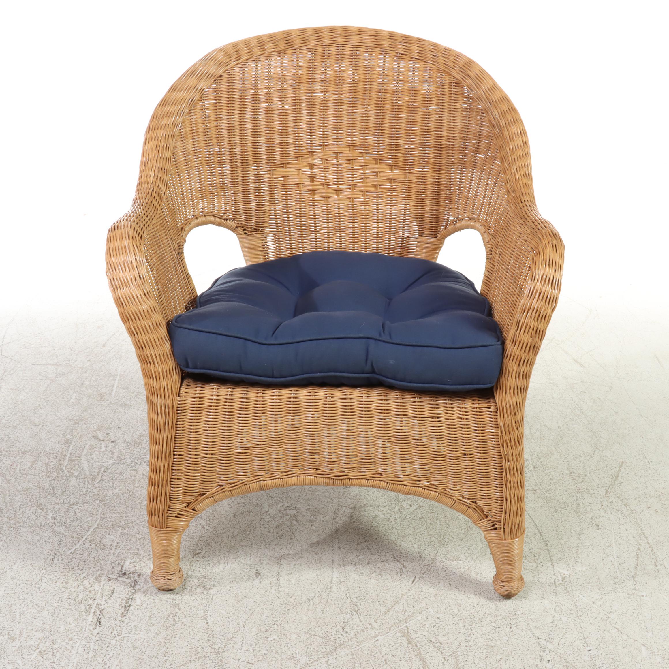 Pier 1 Imports Wicker and Rattan Patio Armchair