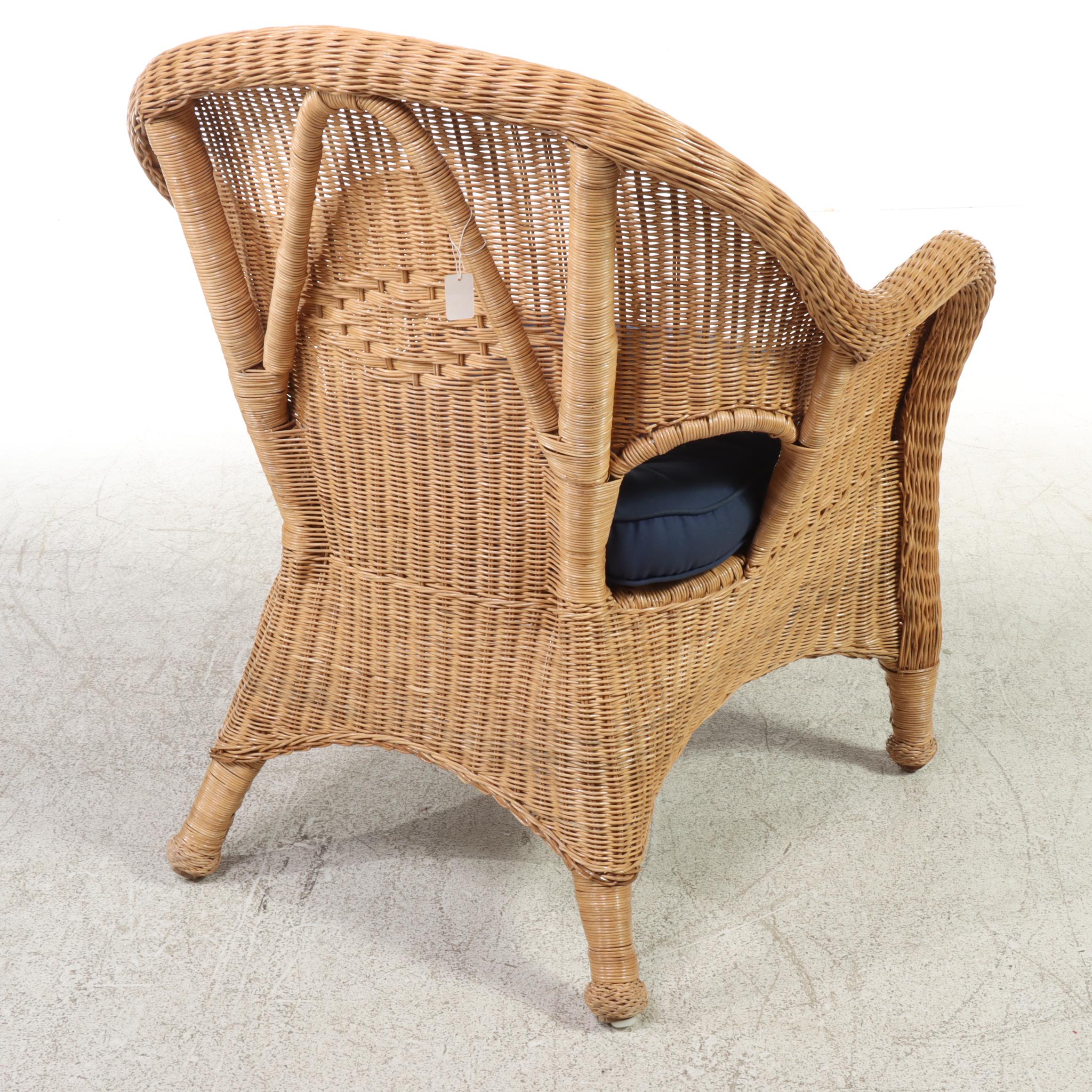 Pier 1 Imports Wicker and Rattan Patio Armchair