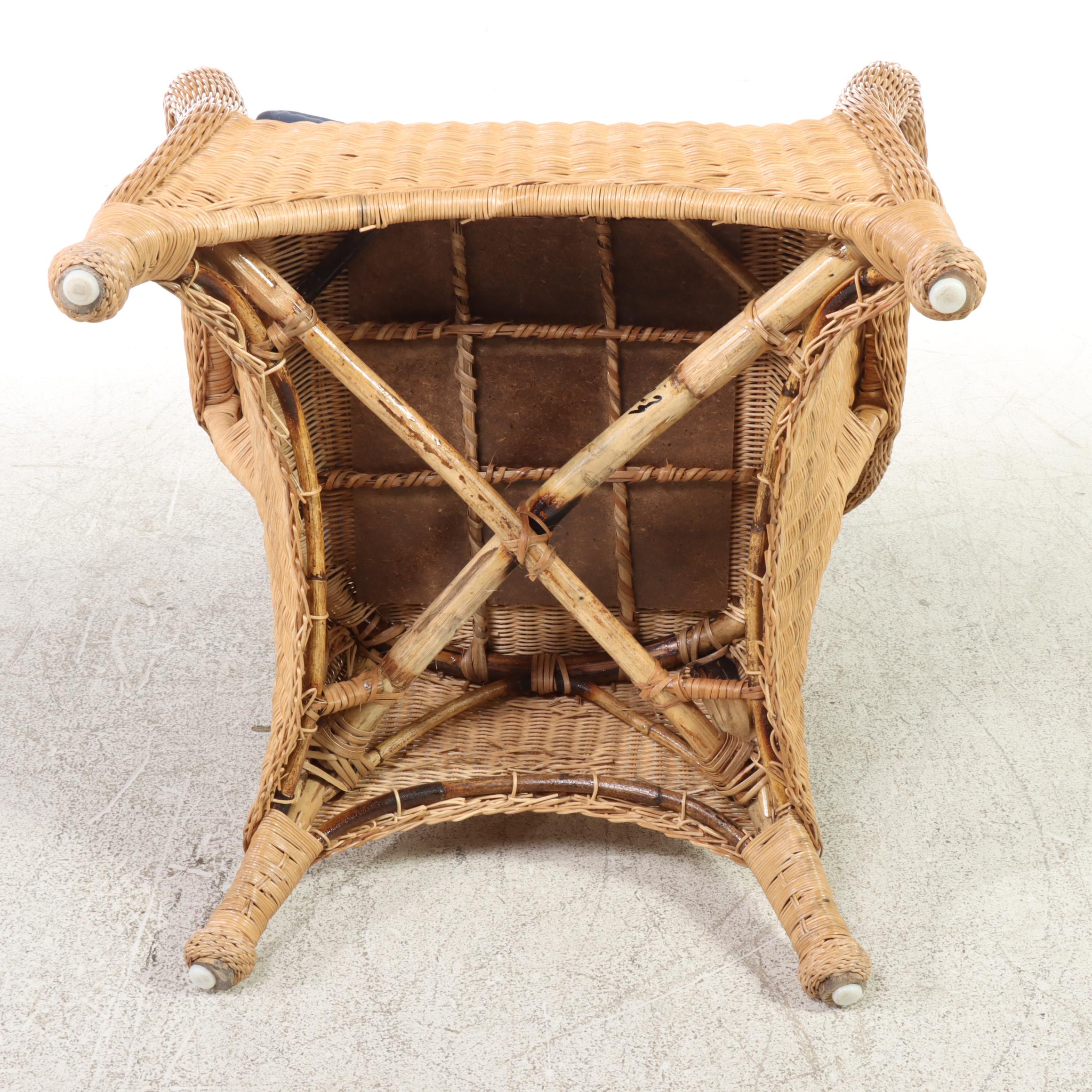 Pier 1 Imports Wicker and Rattan Patio Armchair