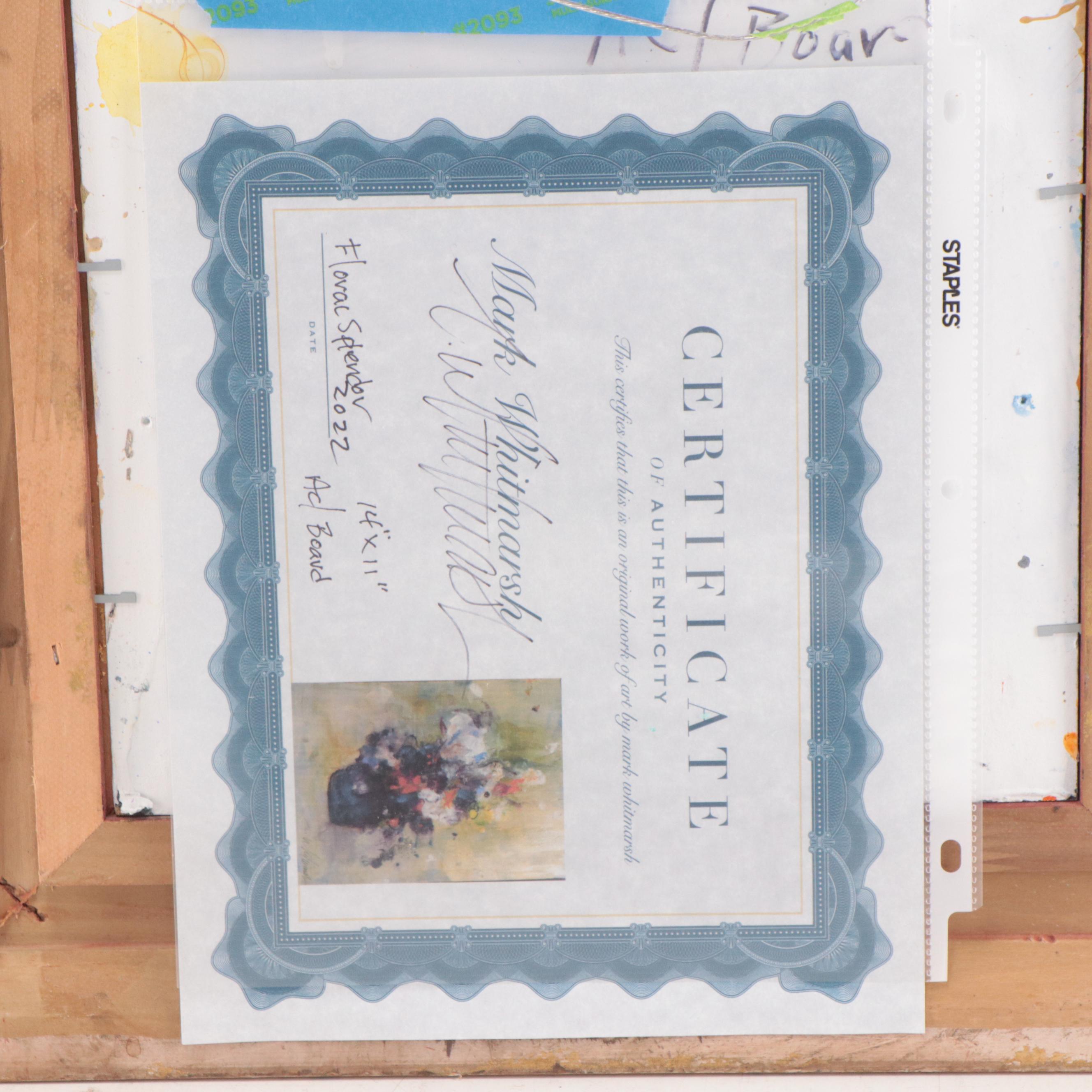 Mark Whitmarsh Acrylic Painting "Floral Splendor," 2022