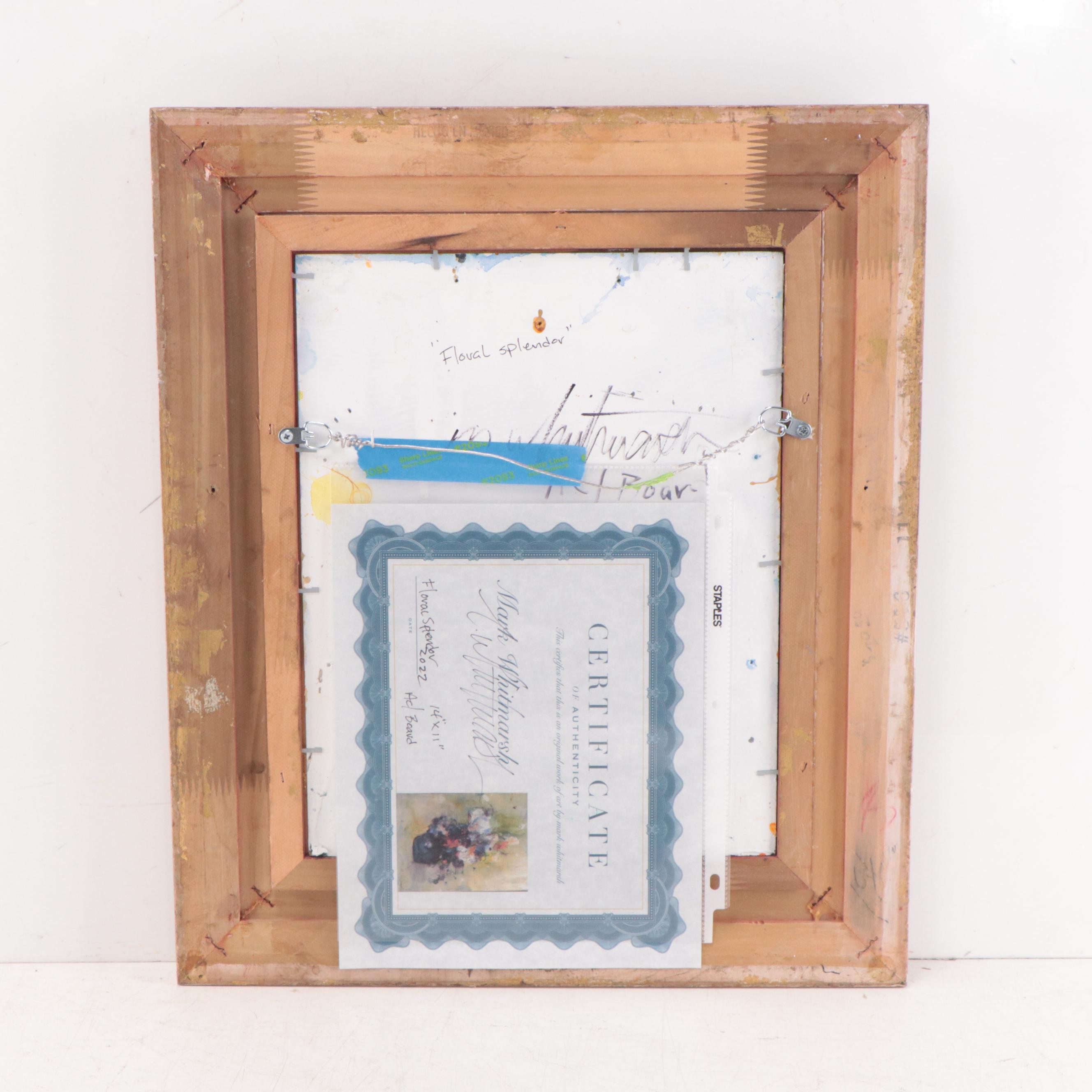 Mark Whitmarsh Acrylic Painting "Floral Splendor," 2022