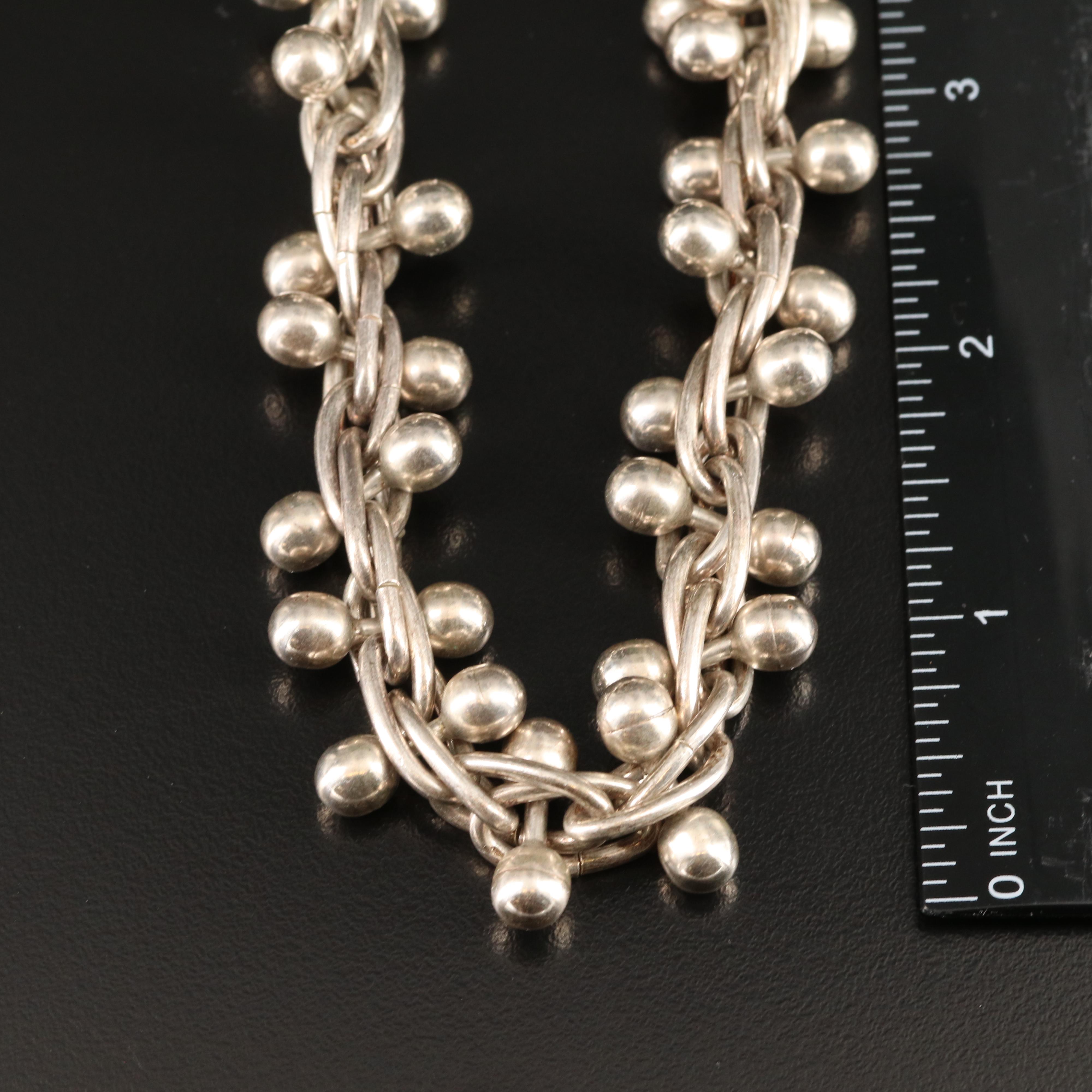 Vintage Mexican Sterling Necklace and Bracelet