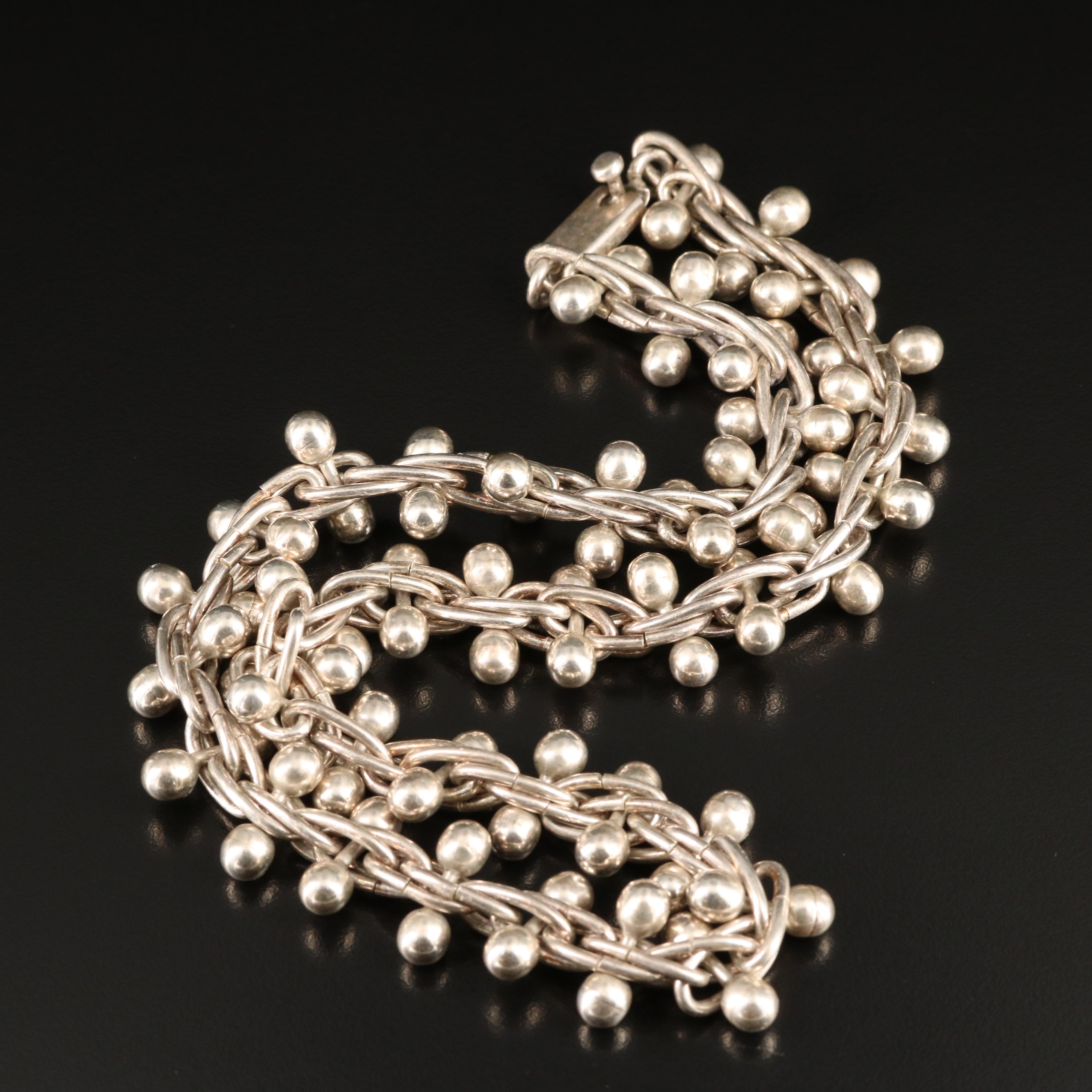 Vintage Mexican Sterling Necklace and Bracelet