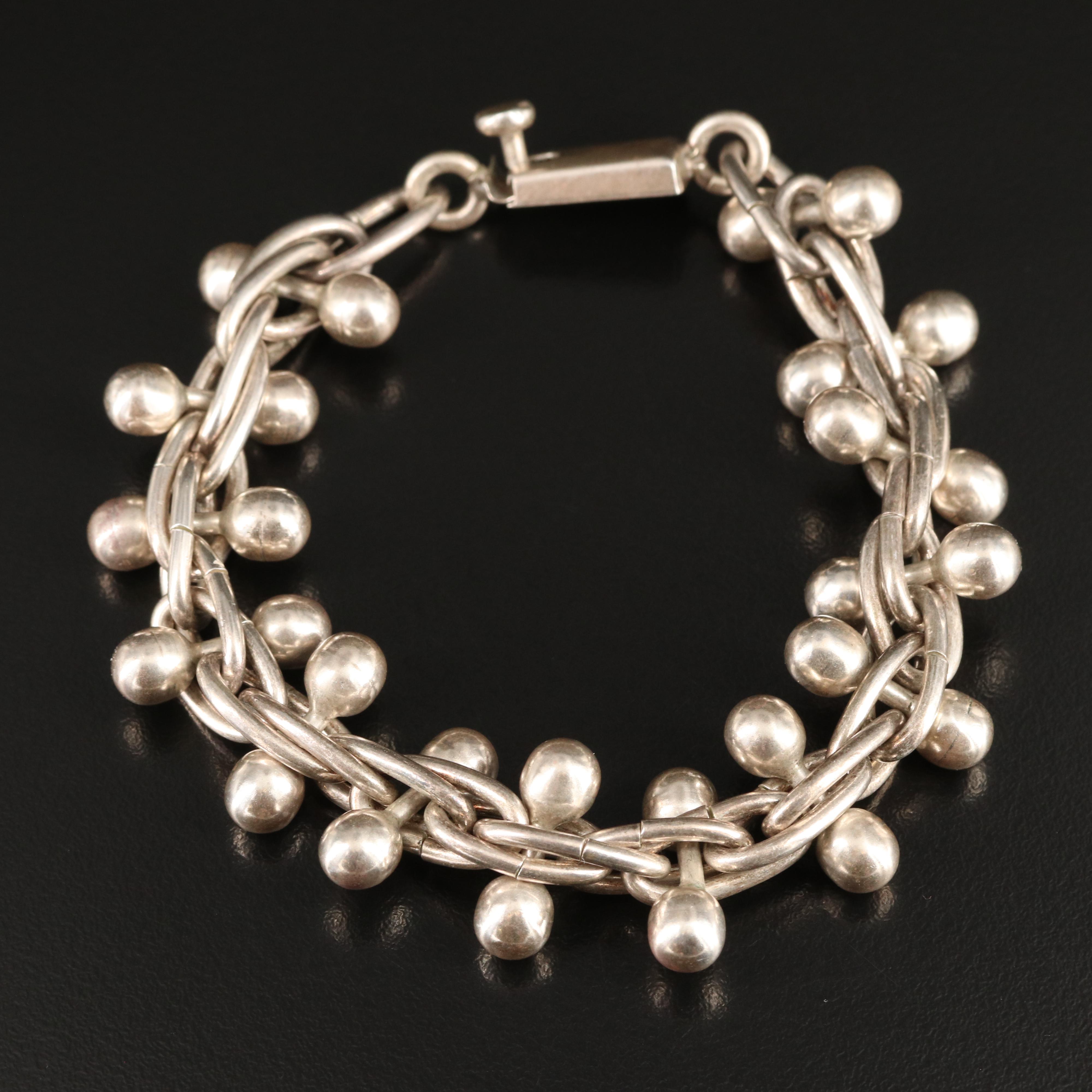 Vintage Mexican Sterling Necklace and Bracelet