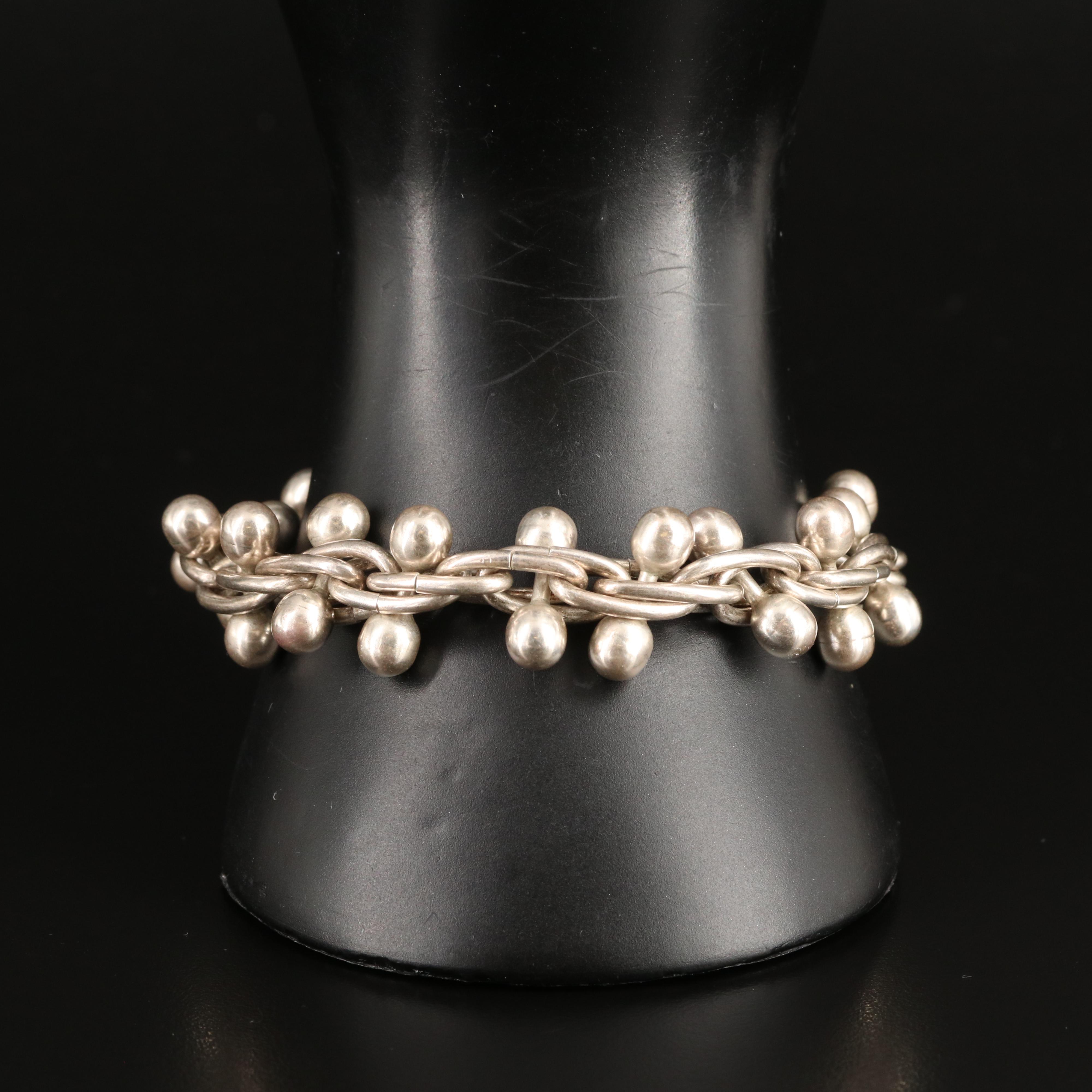 Vintage Mexican Sterling Necklace and Bracelet