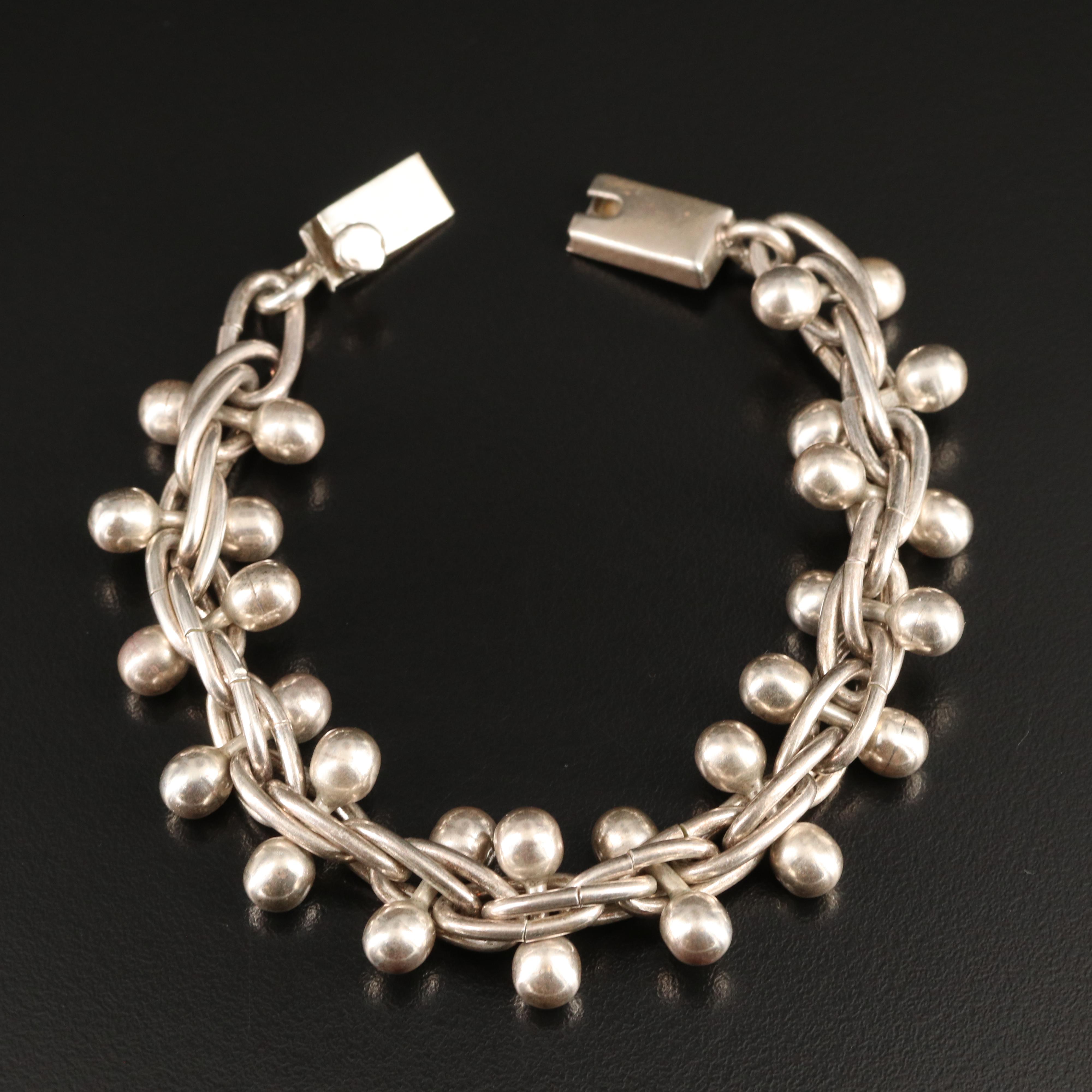 Vintage Mexican Sterling Necklace and Bracelet